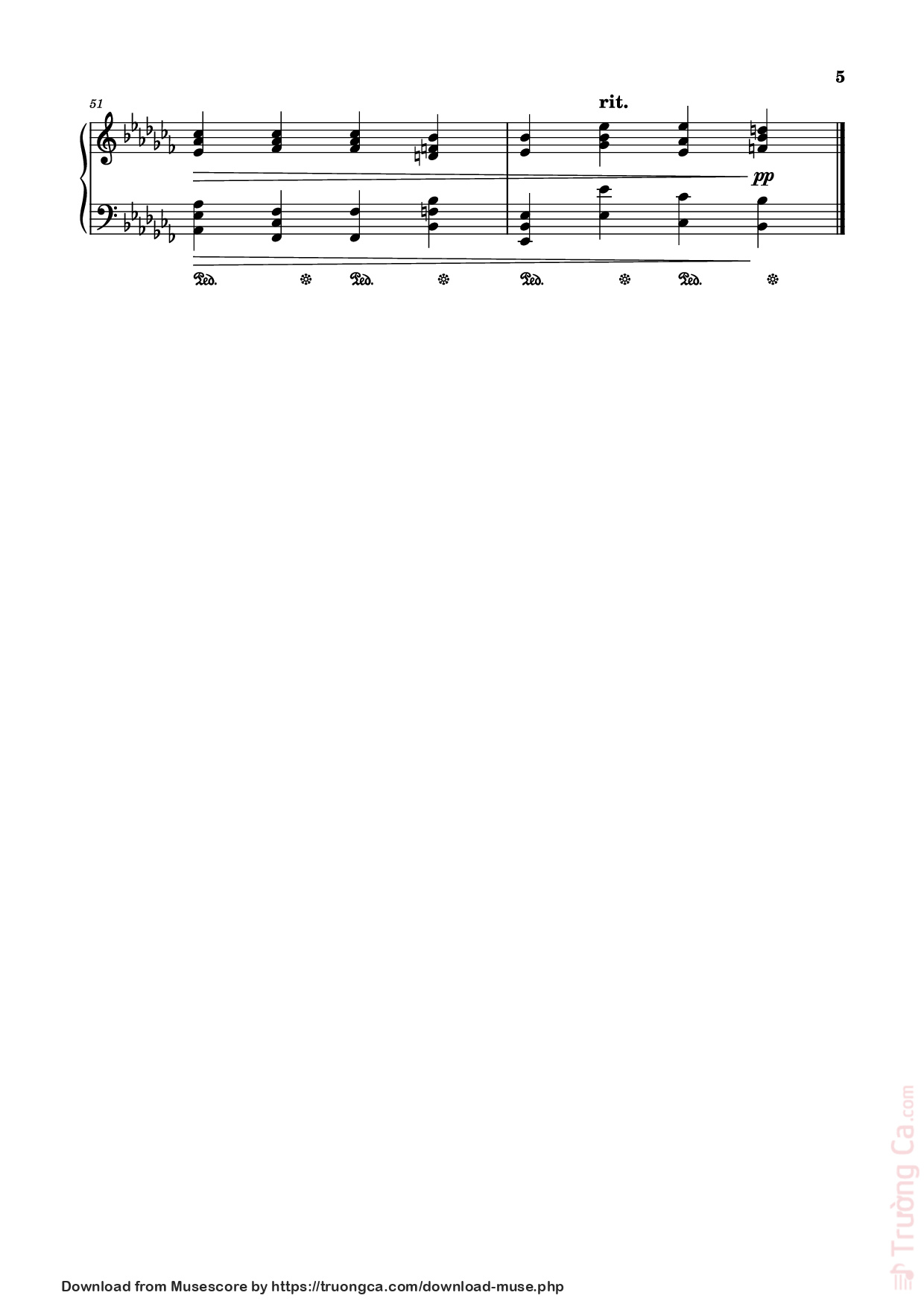 Page 5 of Sheet music PDF Piano Fox Song theme (Alisa theme) Piano - Comp. Vladimir Bulaev