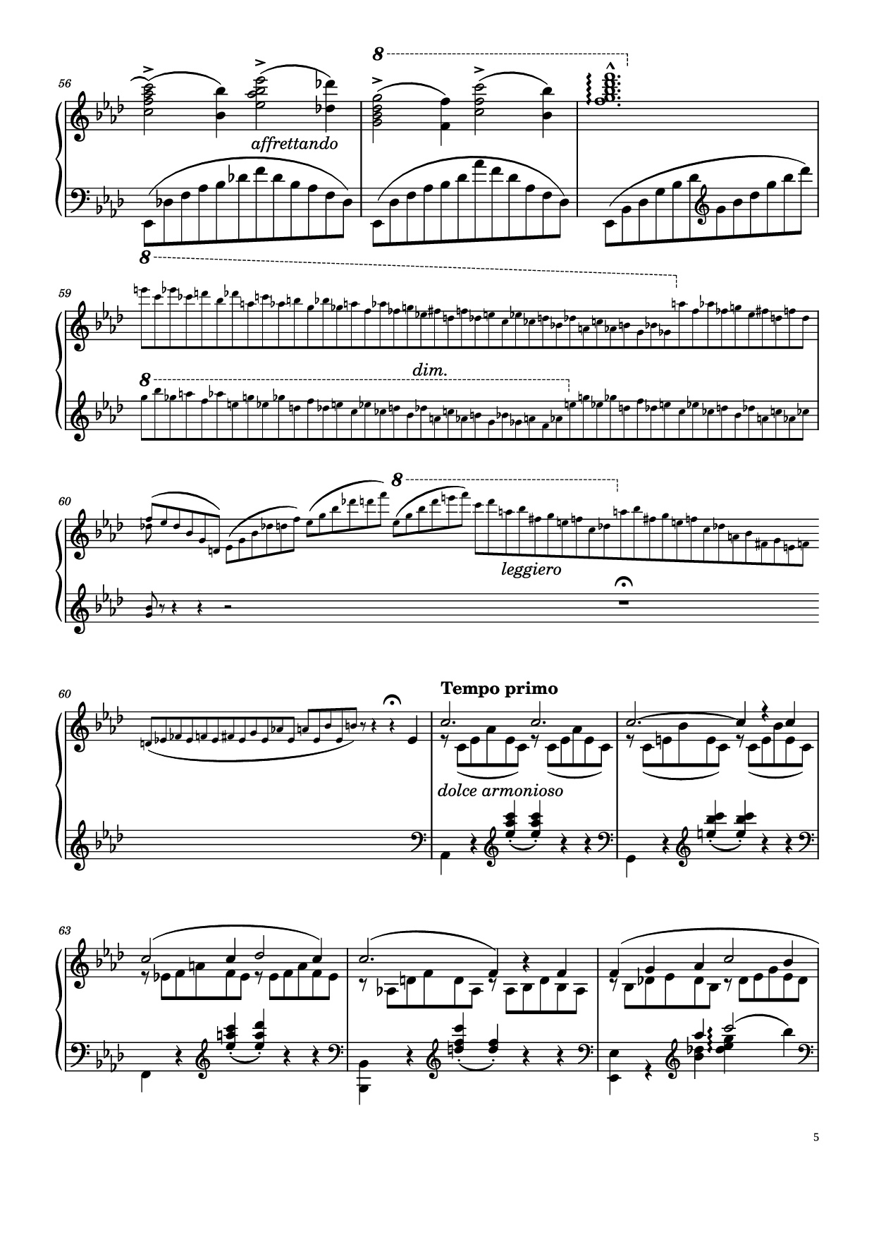 Page 5 of Sheet music PDF Piano Liebestraum No. 3 in A♭ Major Piano - Franz Liszt