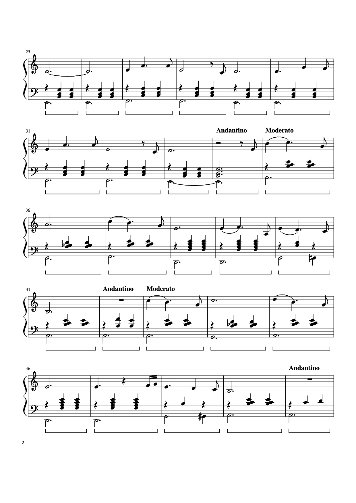 Page 2 of Sheet music PDF Piano 日向敏文 - Reflections Piano - Undefined