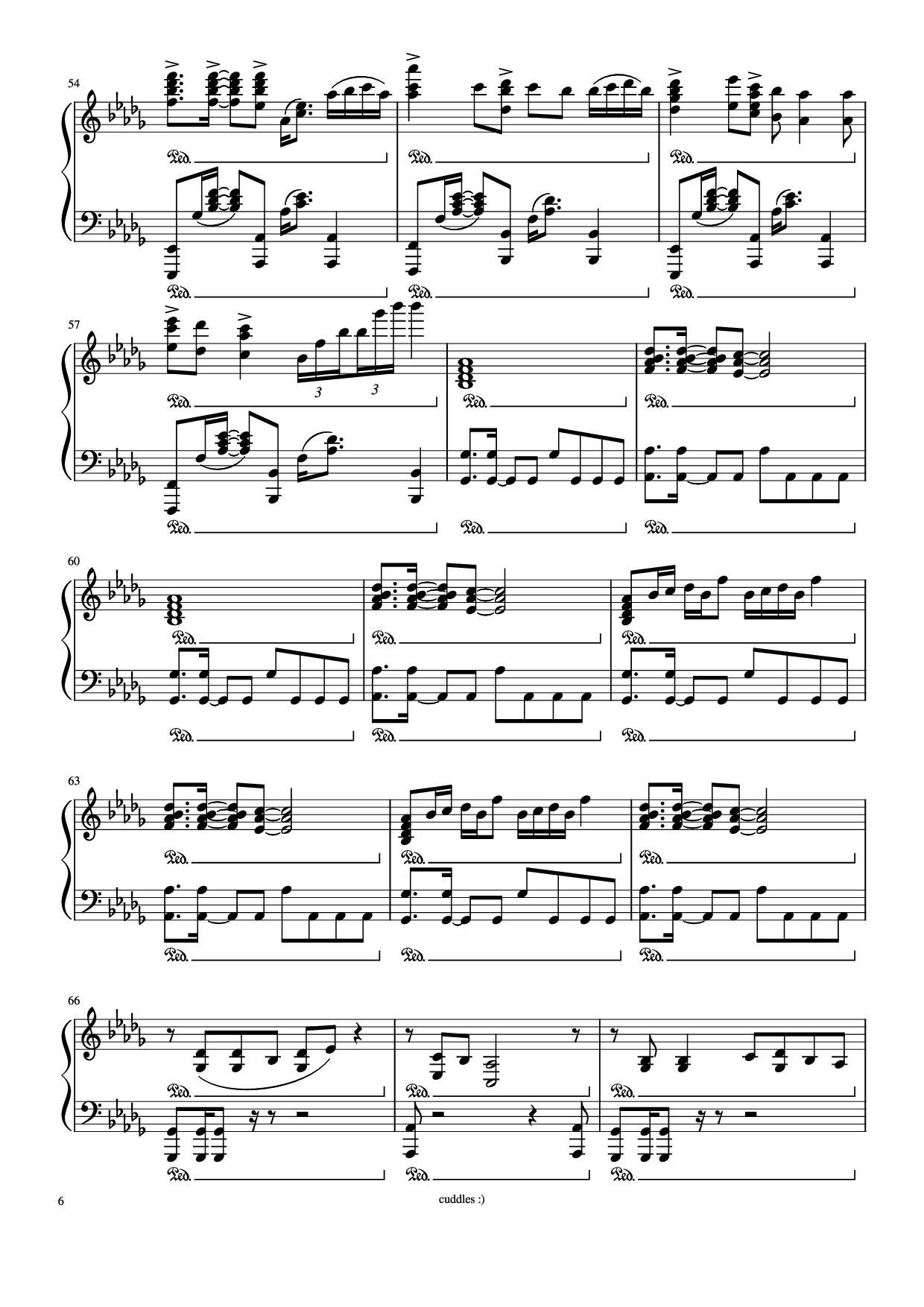 Page 6 of Sheet music PDF Piano Never gonna give you up Piano - Arr. by shoes