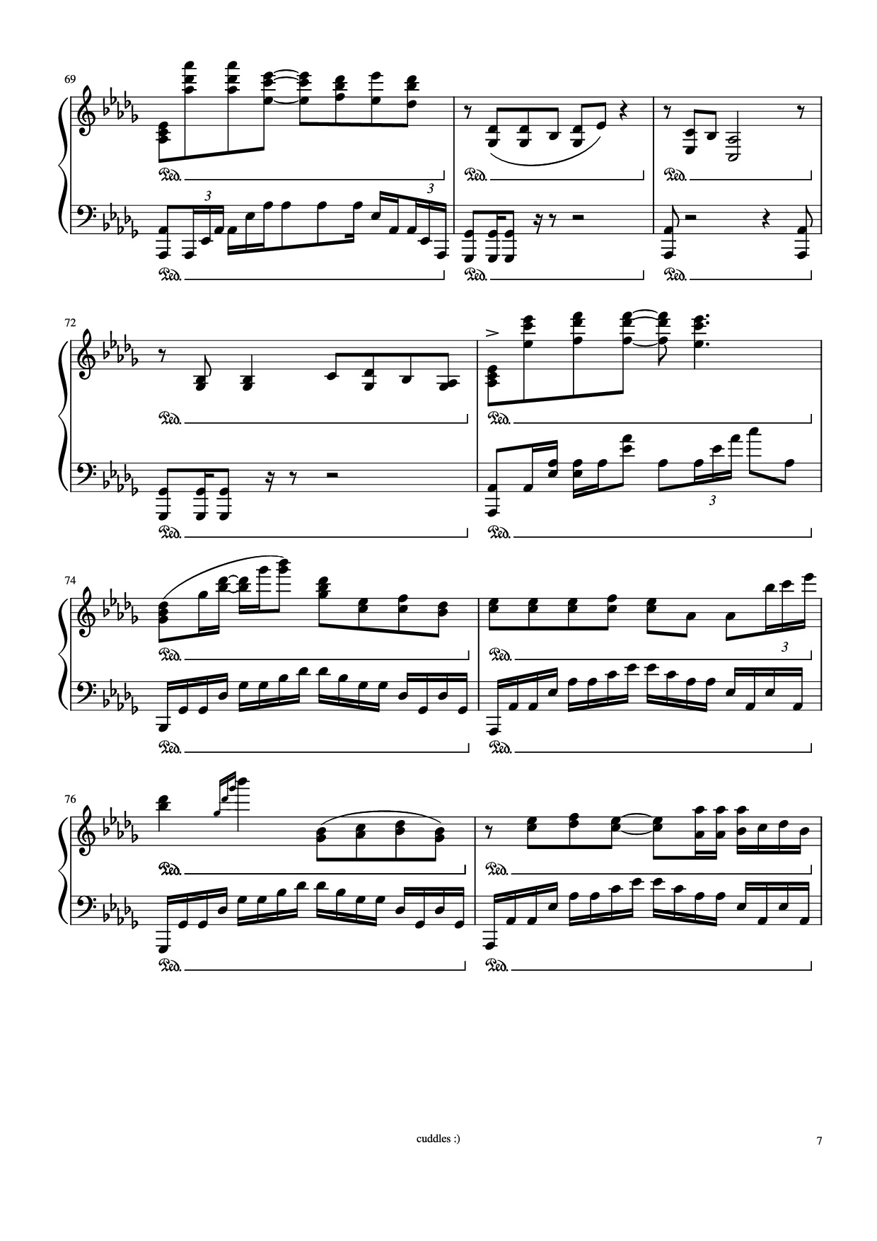 Page 7 of Sheet music PDF Piano Never gonna give you up Piano - Arr. by shoes