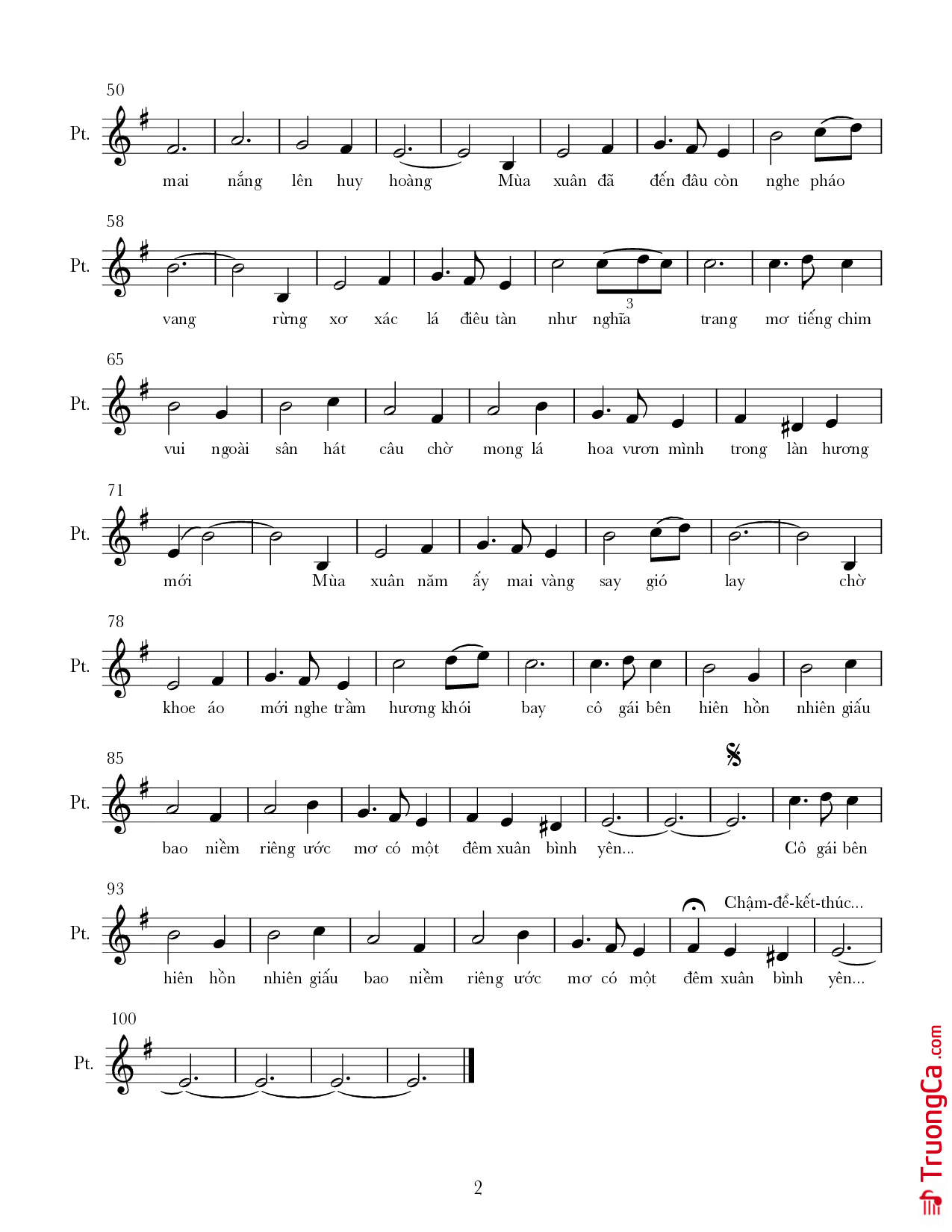 Page 2 of Sheet music PDF Mơ một mùa xuân - Nguyễn Hoàng Đô