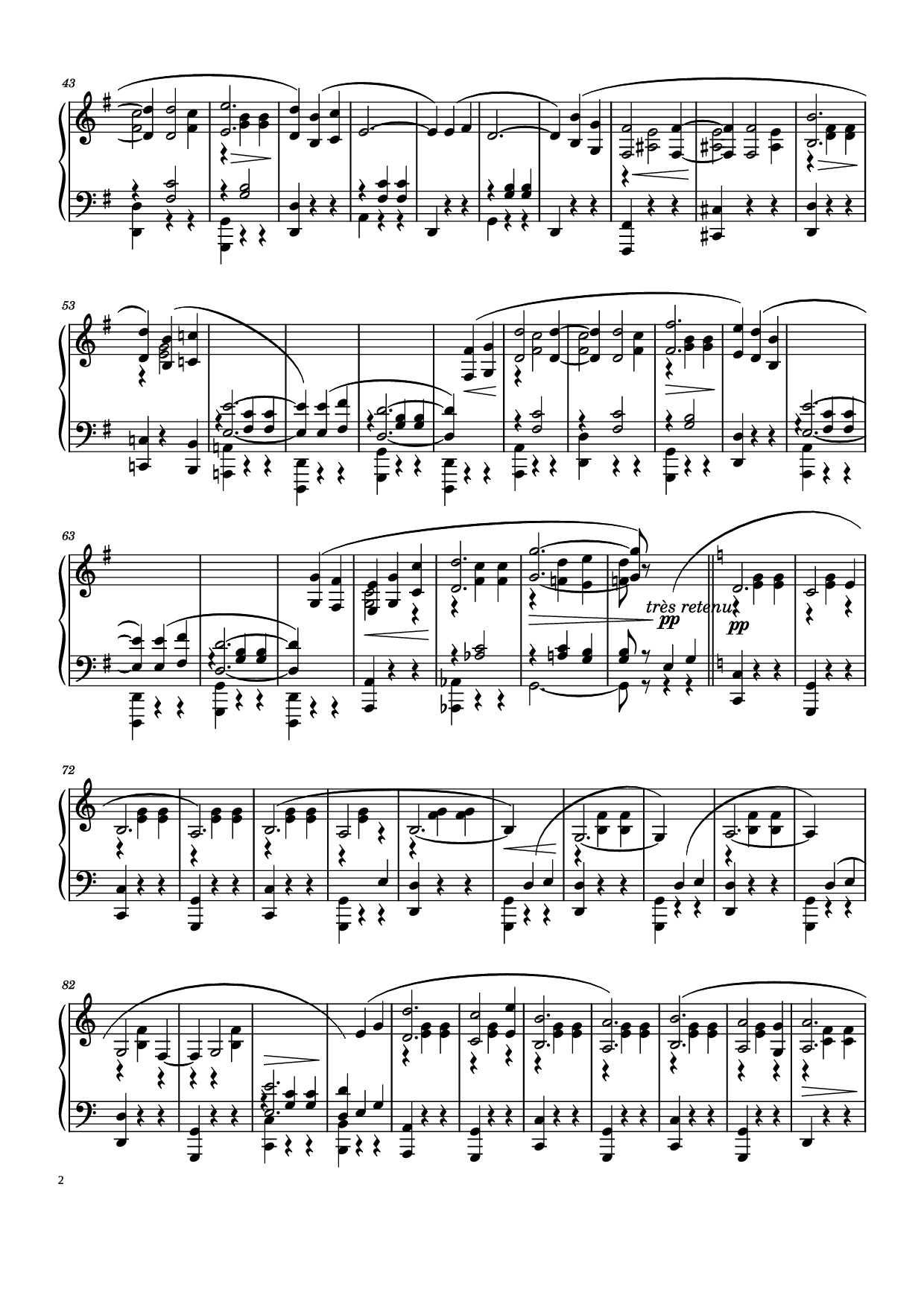 Page 2 of Sheet music PDF Piano Je Te Veux Piano - Erik Satie