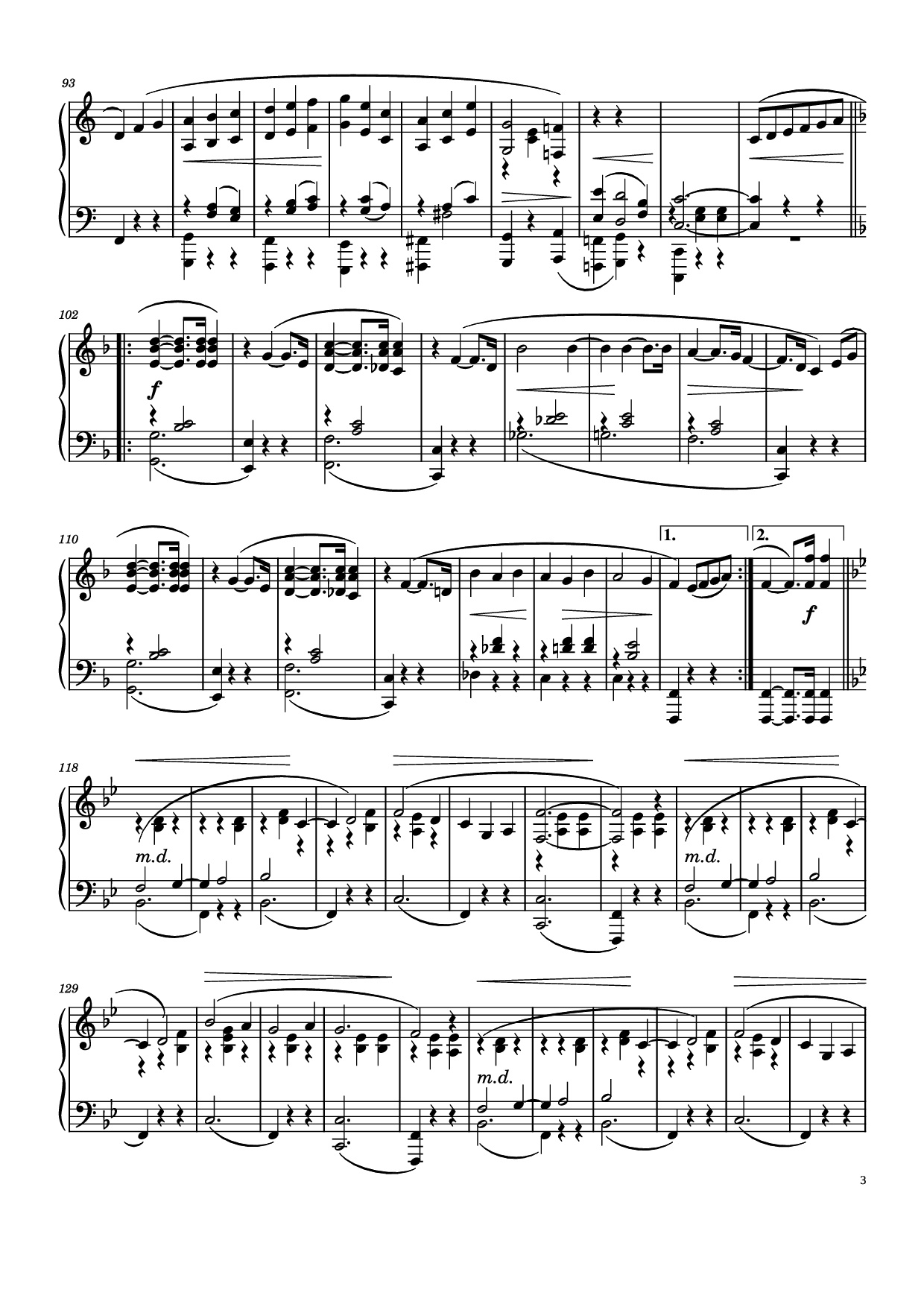 Page 3 of Sheet music PDF Piano Je Te Veux Piano - Erik Satie