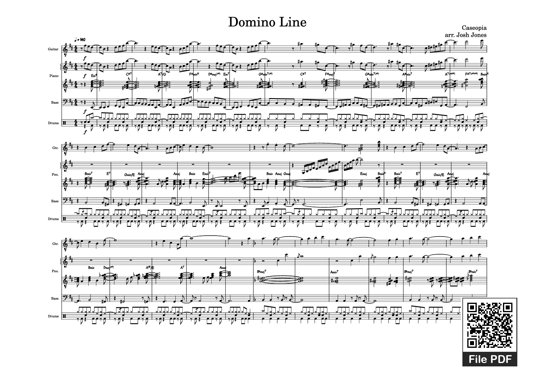 Sheet PDF of Domino Line Piano