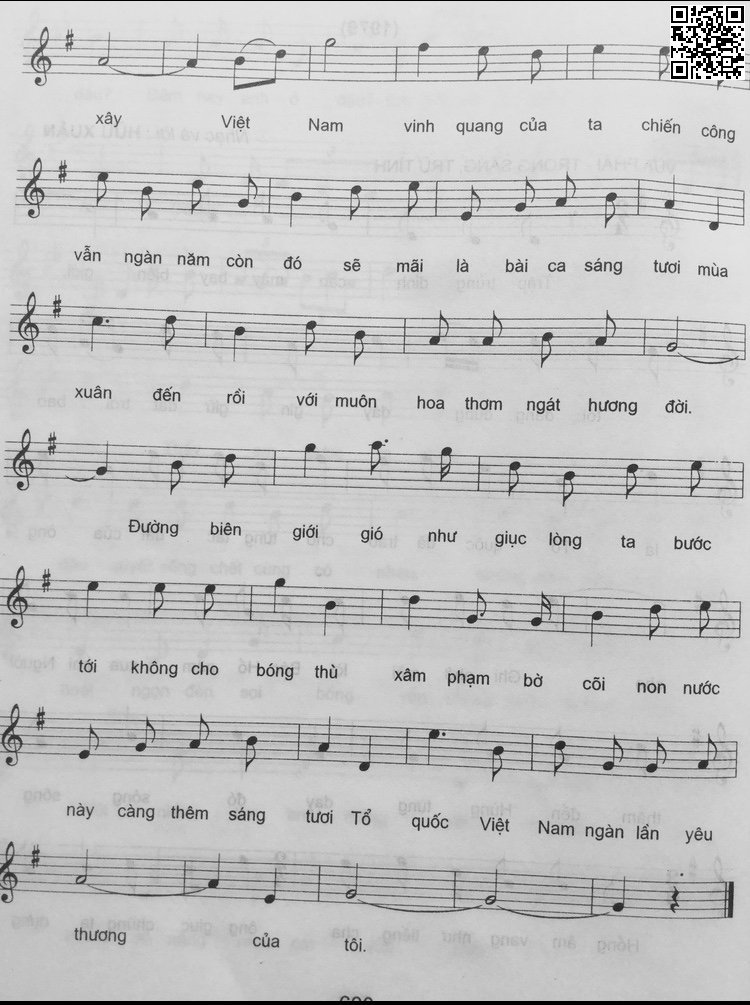 Page 2 of Sheet music PDF Hát về Tổ quốc tôi - Hữu Xuân