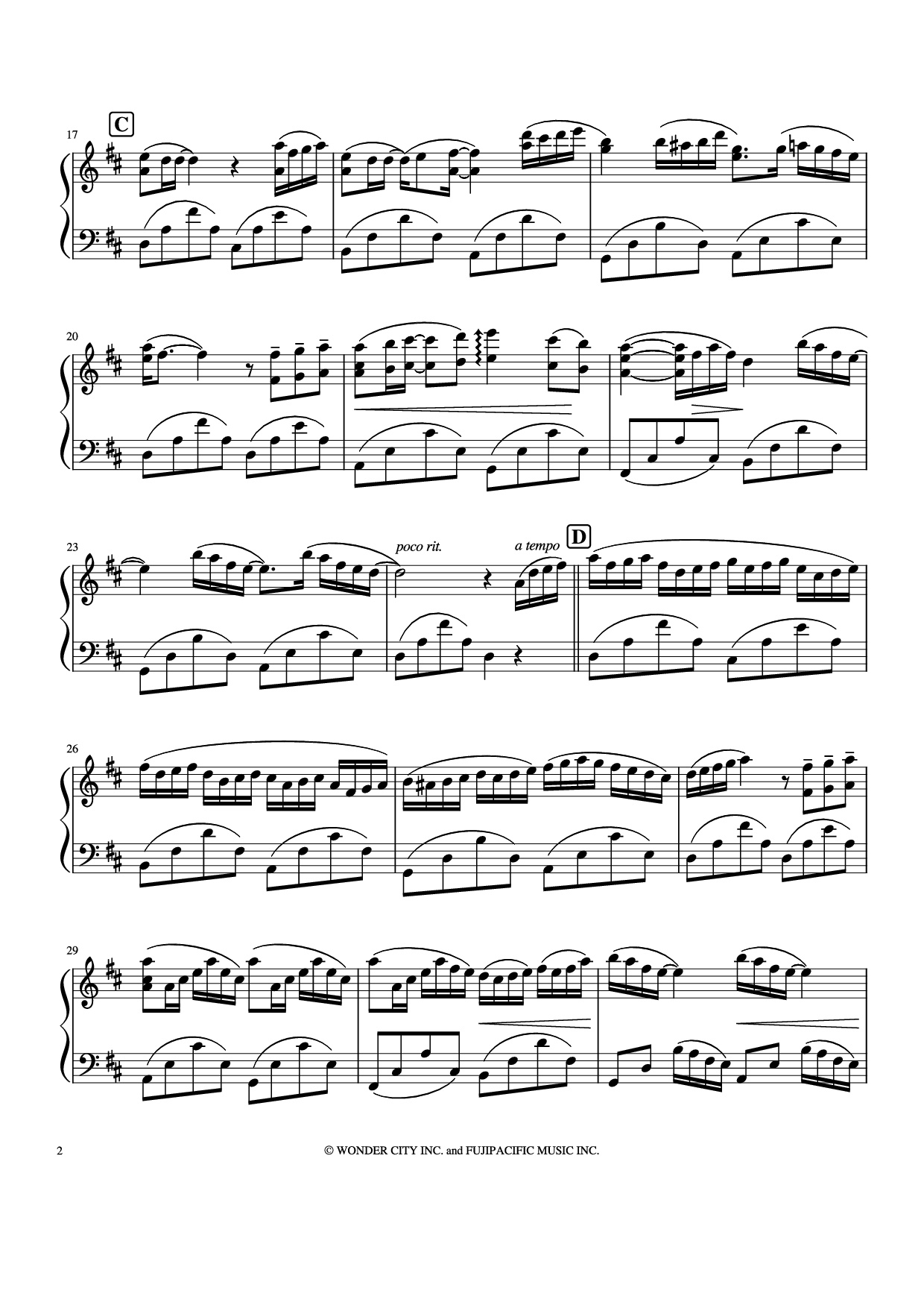 Page 2 of Sheet music PDF Piano Spring Joe Hisaishi Piano - Joe Hisaishi