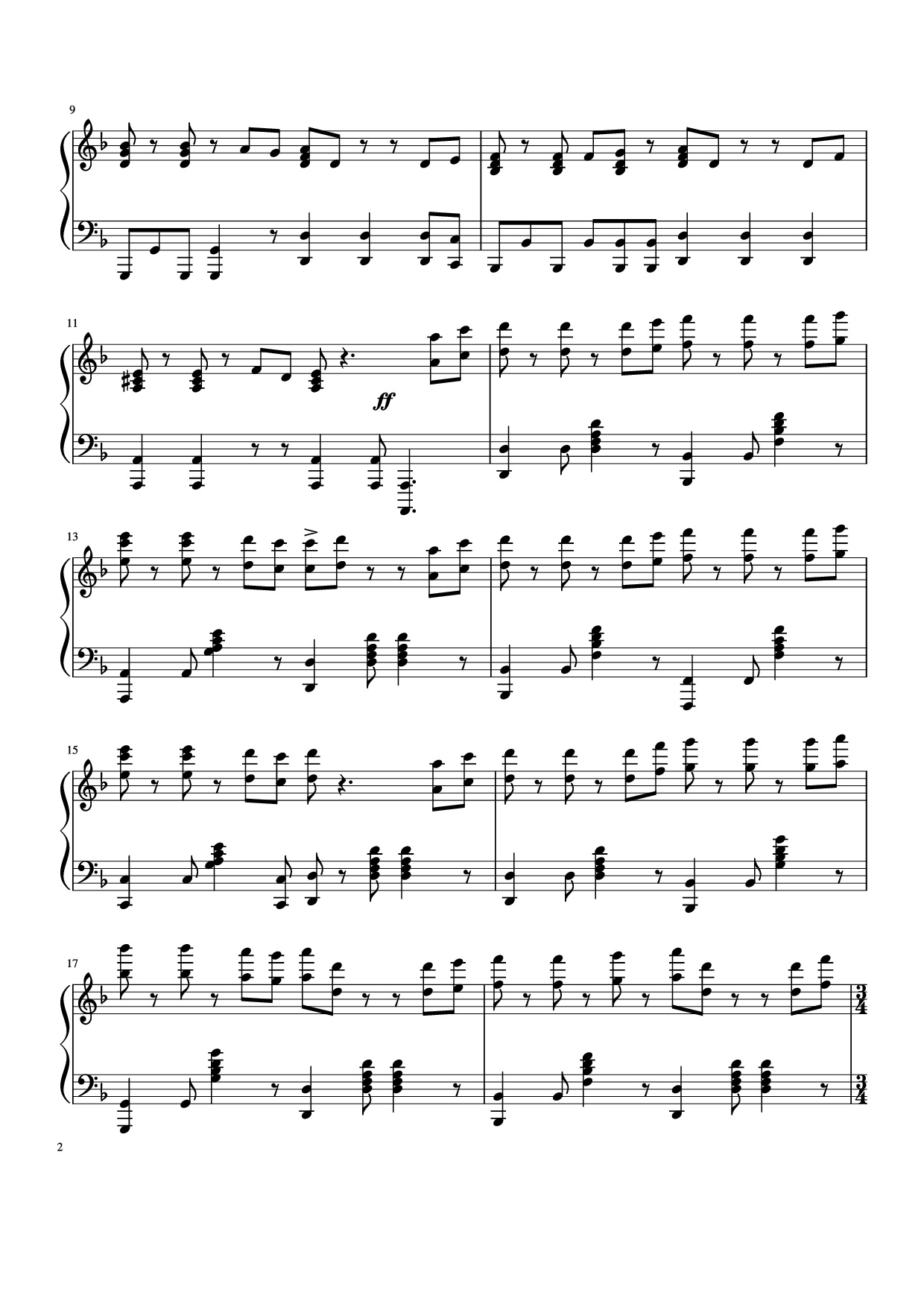 Page 2 of Sheet music PDF Piano Pirates of the Caribbean Piano - Hans Zimmer & Klaus Badelt