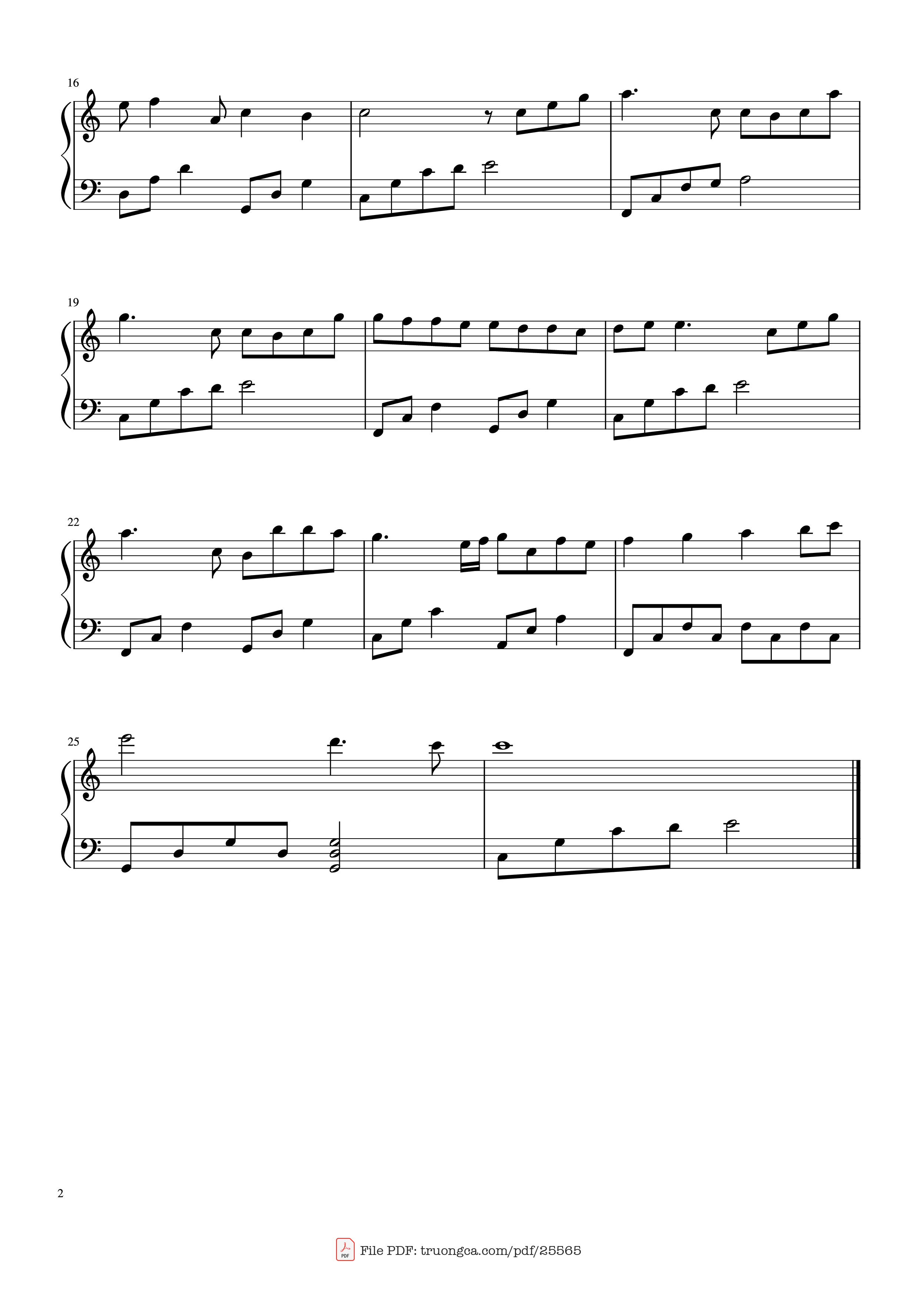 Page 2 of Sheet music PDF Piano Kiss the Rain Piano (easy) - Lee Ru-ma