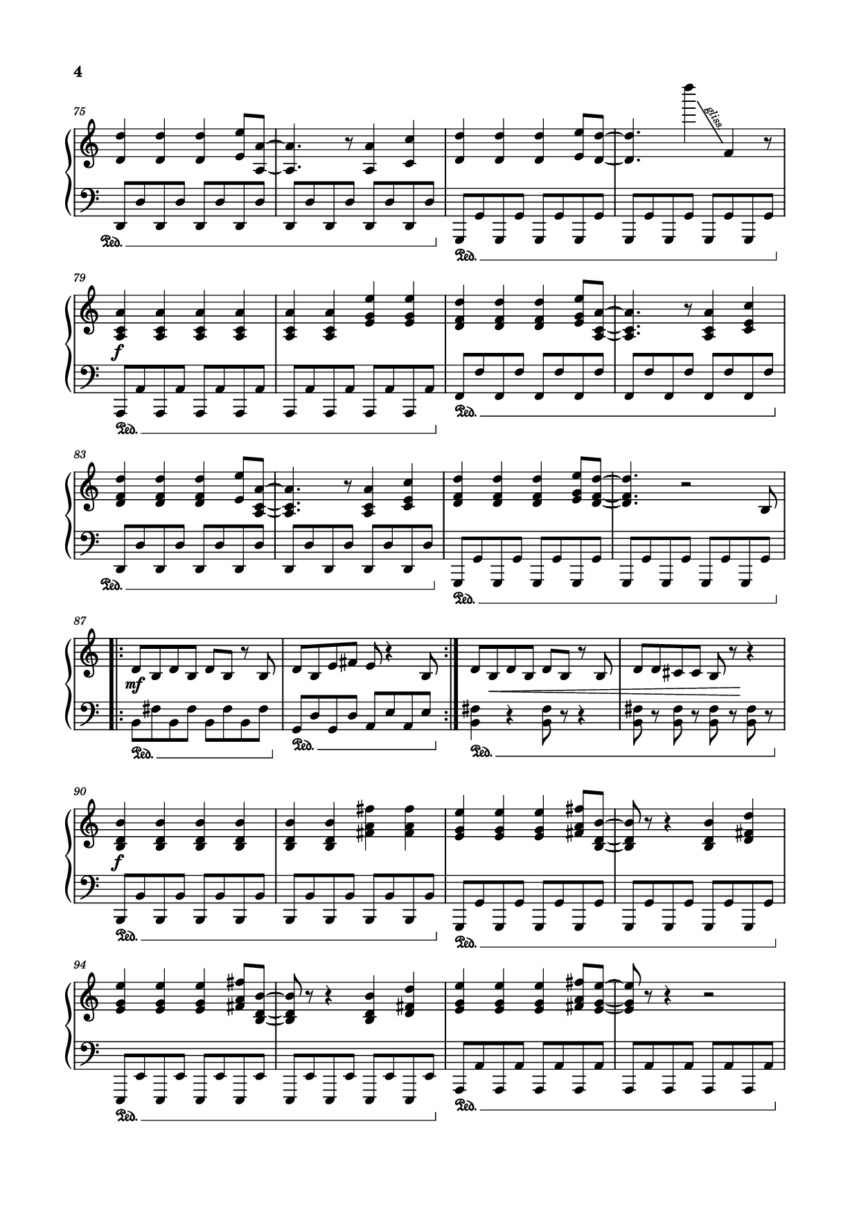 Page 4 of Sheet music PDF Piano Лесник Piano - _t0Xic26_