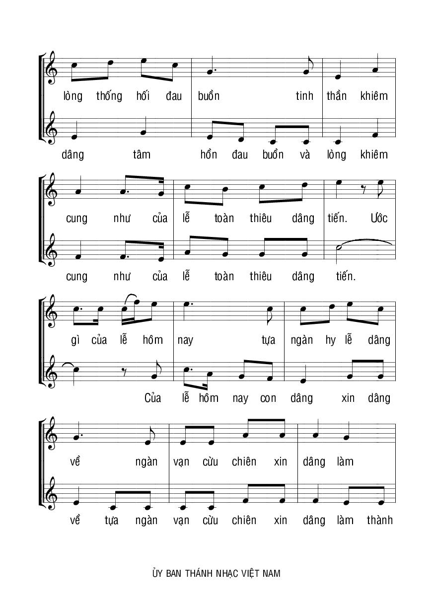 Page 2 of Sheet music PDF Một Hy Lễ Mới - Lm. Văn Chi