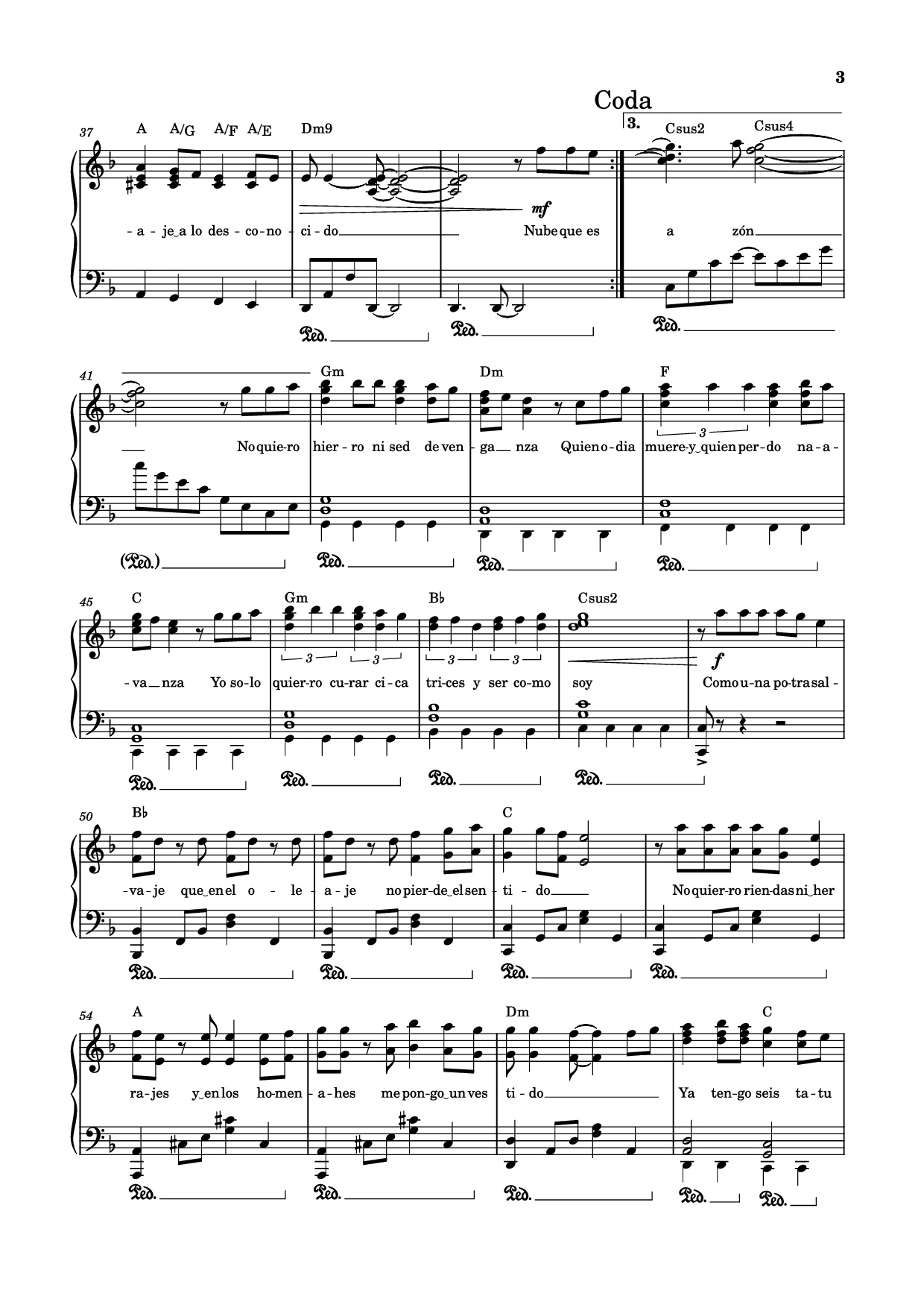 Page 3 of Sheet music PDF Piano Potra salvaje Piano - Isabel Aaiún