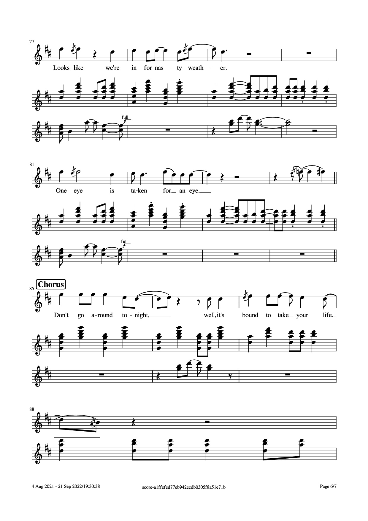 Page 6 of Sheet music PDF Guitar Tab Bad Moon Rising Guitar TAB - John Fogerty