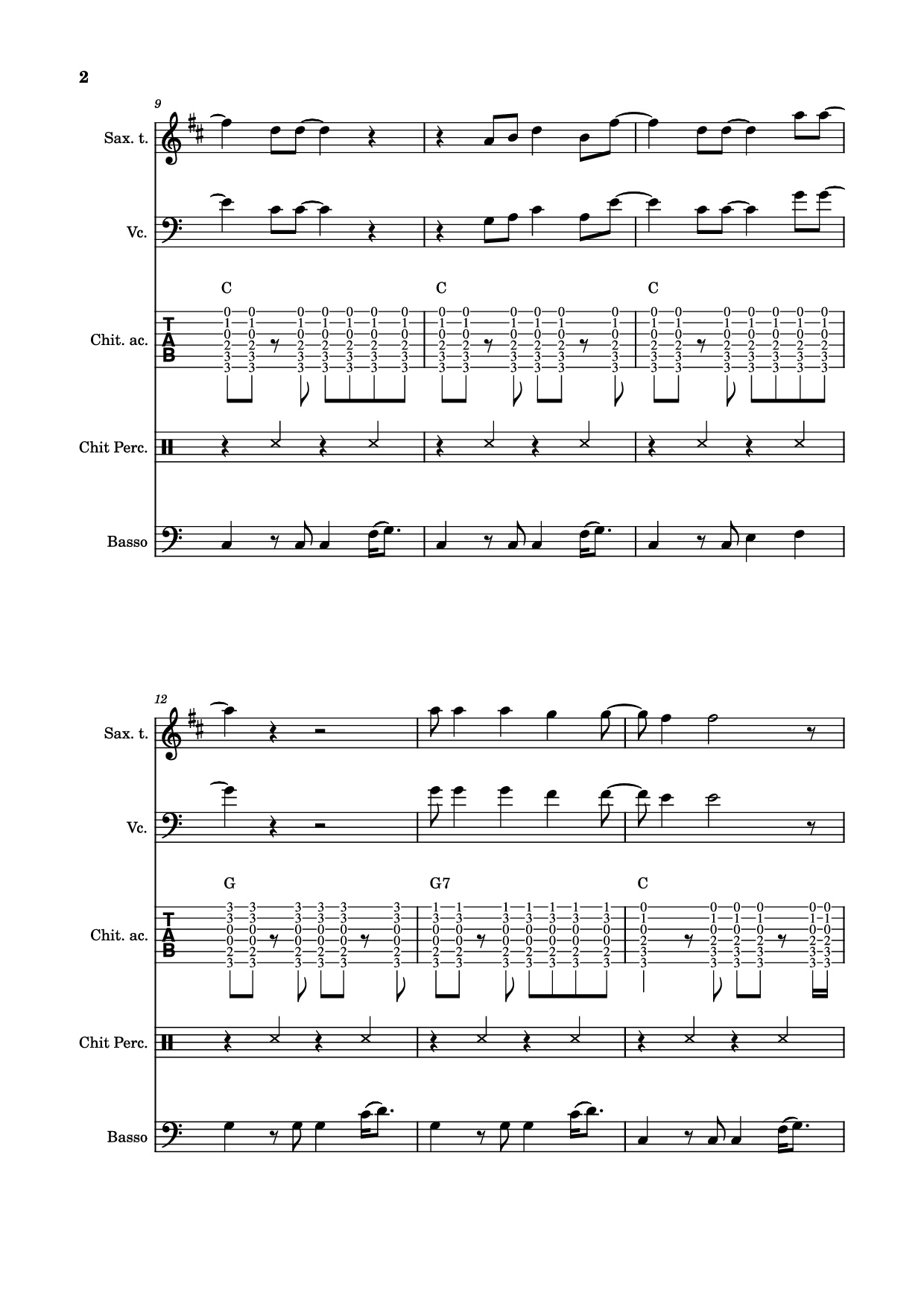 Page 2 of Sheet music PDF Guitar Tab HAVE YOU EVER SEEN THE RAIN Guitar TAB - Undefined