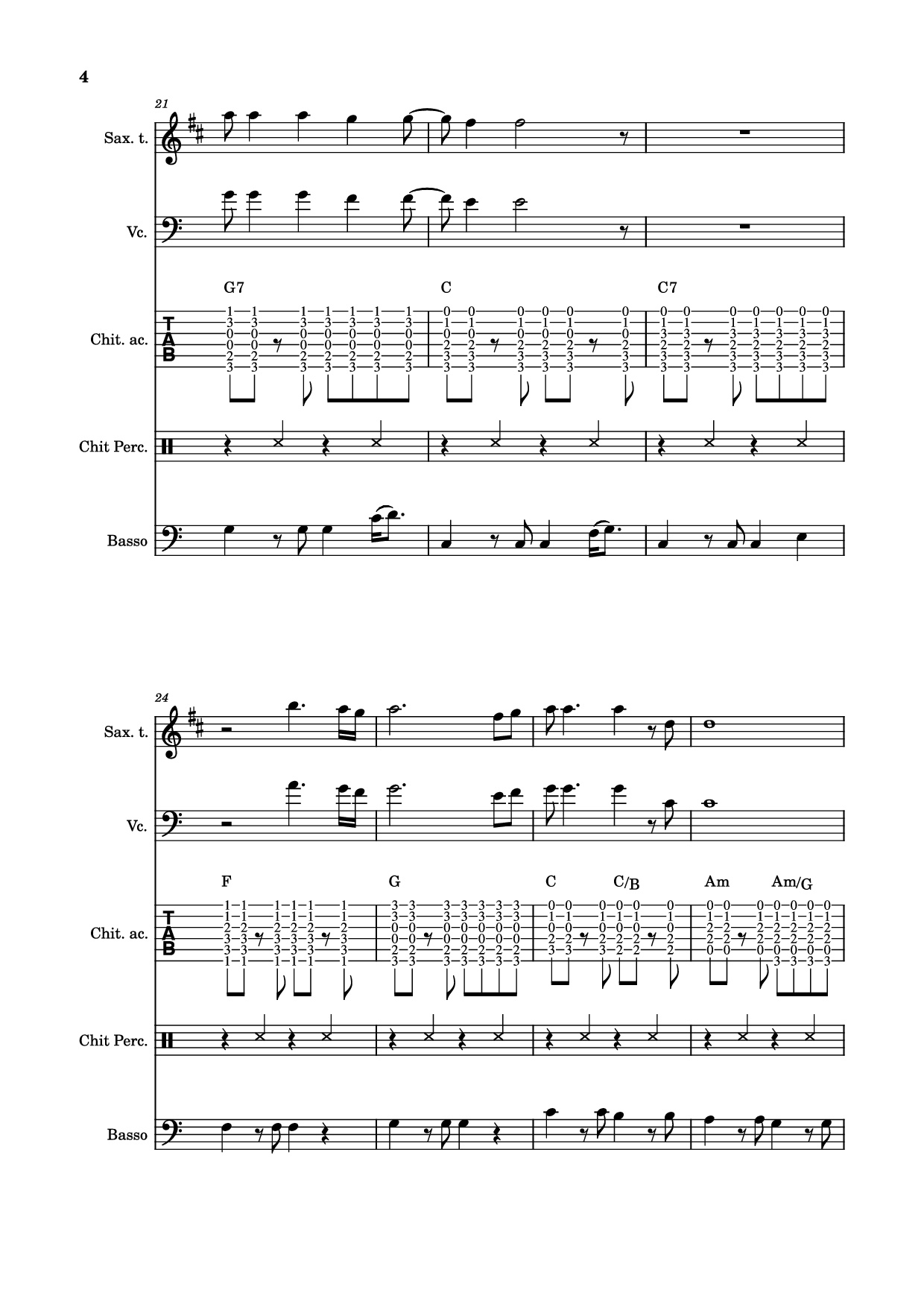Page 4 of Sheet music PDF Guitar Tab HAVE YOU EVER SEEN THE RAIN Guitar TAB - Undefined