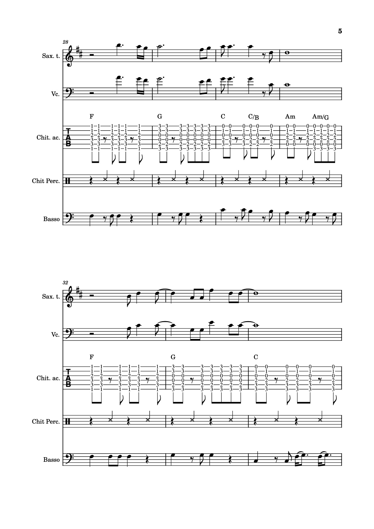 Page 5 of Sheet music PDF Guitar Tab HAVE YOU EVER SEEN THE RAIN Guitar TAB - Undefined