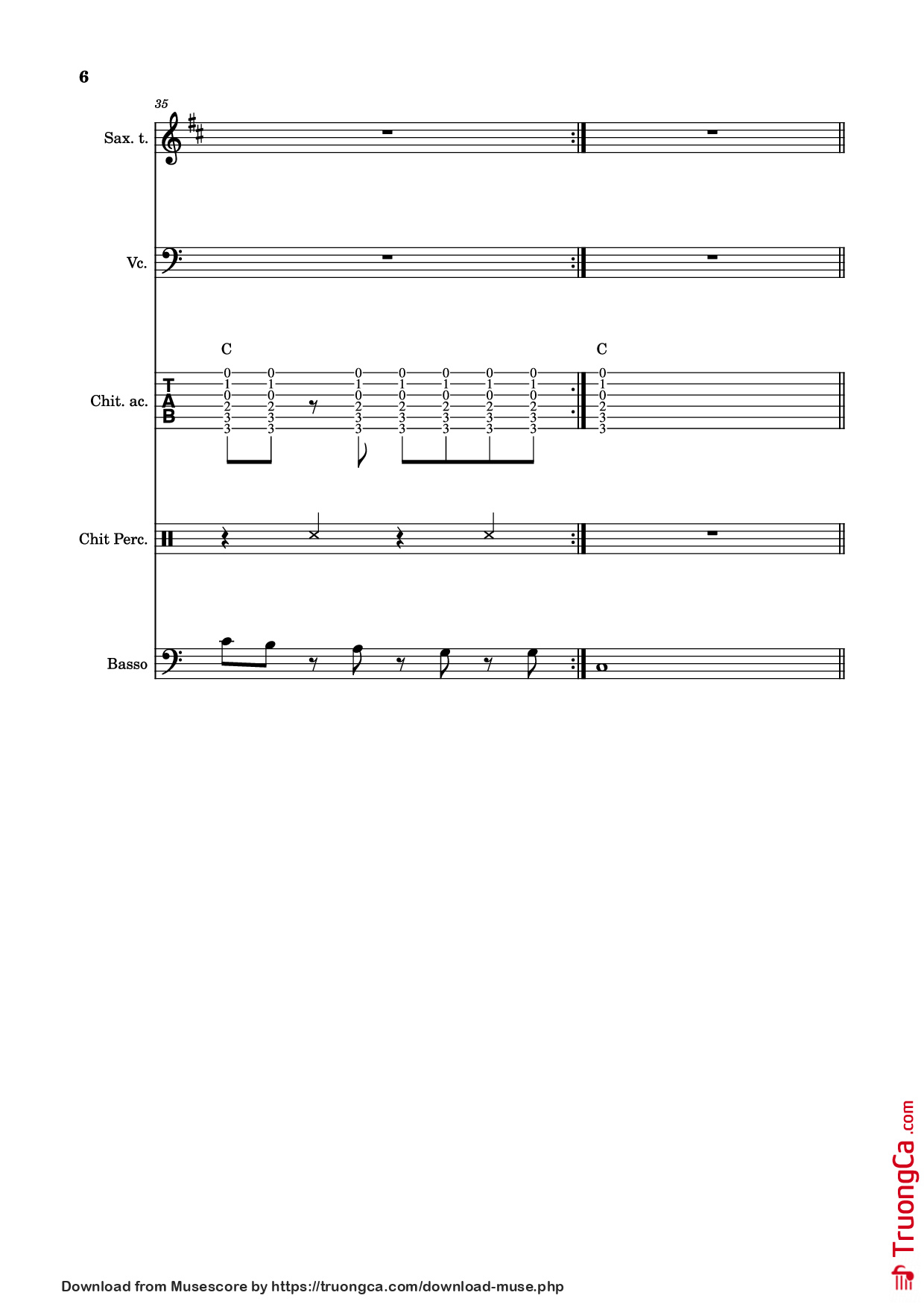 Page 6 of Sheet music PDF Guitar Tab HAVE YOU EVER SEEN THE RAIN Guitar TAB - Undefined
