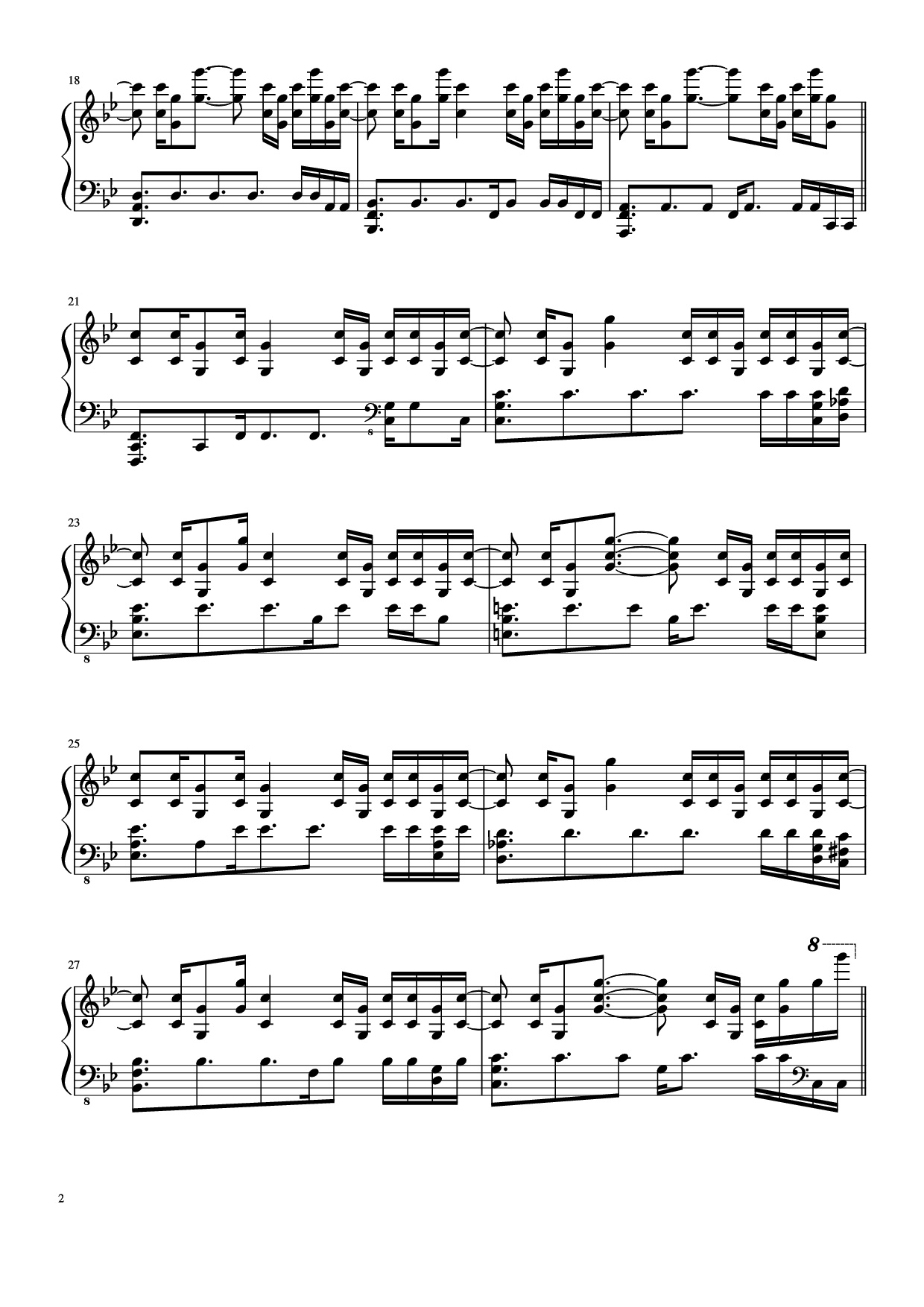 Page 2 of Sheet music PDF Unfolded & I Remember My Name Piano - Jung Jae-il