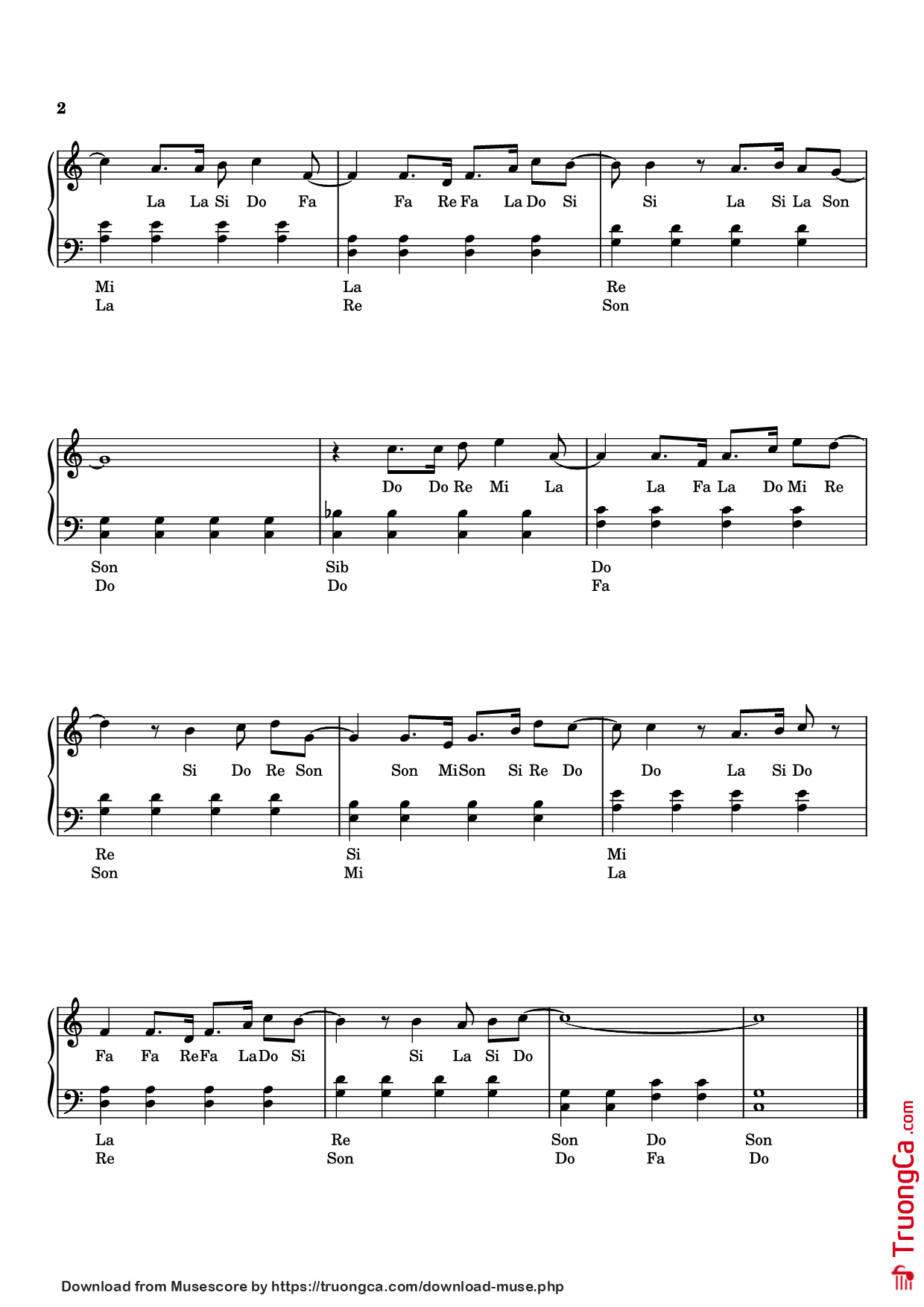 Page 2 of Sheet music PDF Piano Năm Qua Đã Làm Gì Piano - Bùi Công Nam