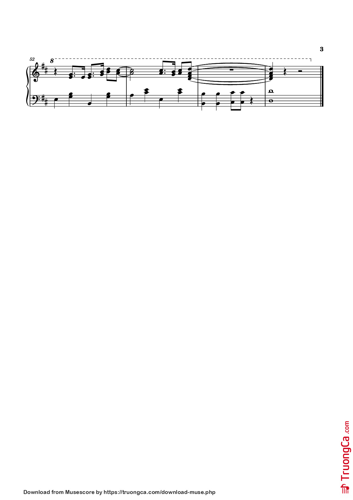 Page 3 of Sheet music PDF Piano Năm Qua Đã Làm Gì Piano - Composer: Bùi Công Nam