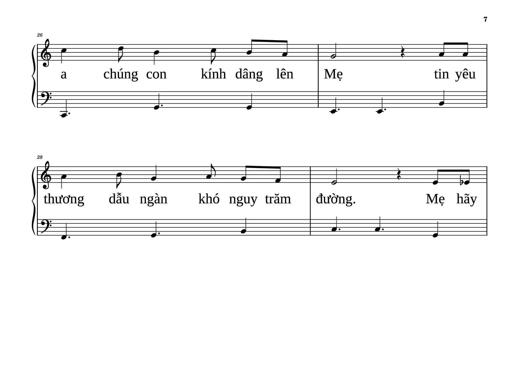 Page 7 of Sheet music PDF Piano NỮ VƯƠNG MÙA XUÂN Piano dễ tập - VŨ MỘNG THƠ