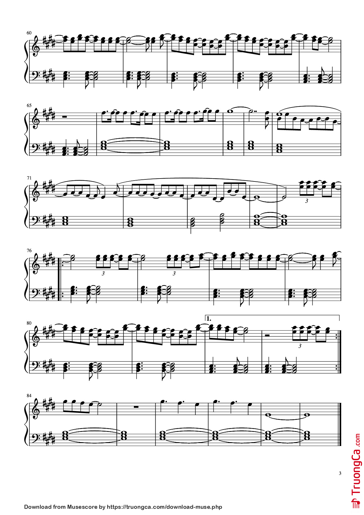 Page 3 of Sheet music PDF Piano Falling Piano - Harry Styles