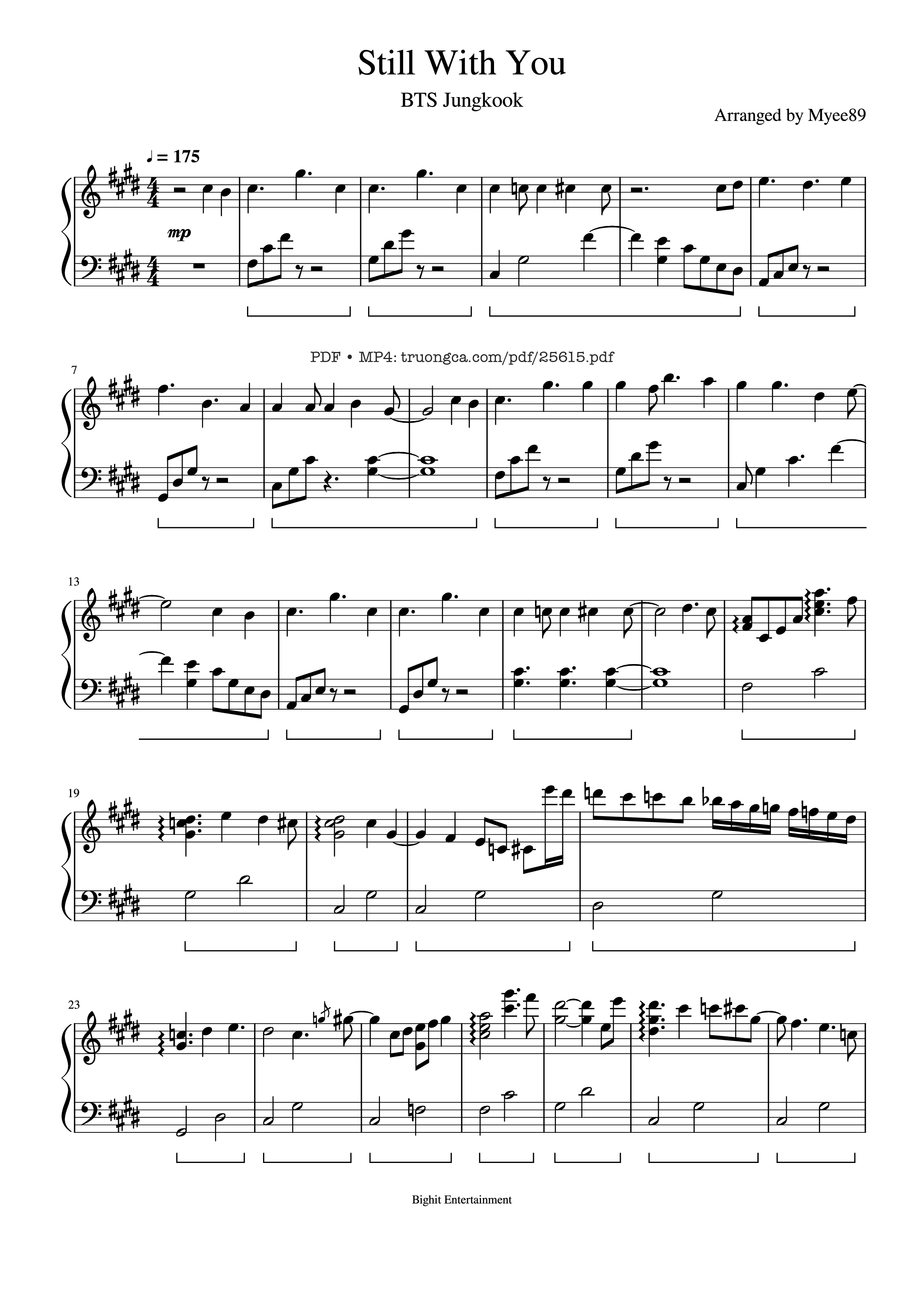 Sheet PDF of Still With You Piano