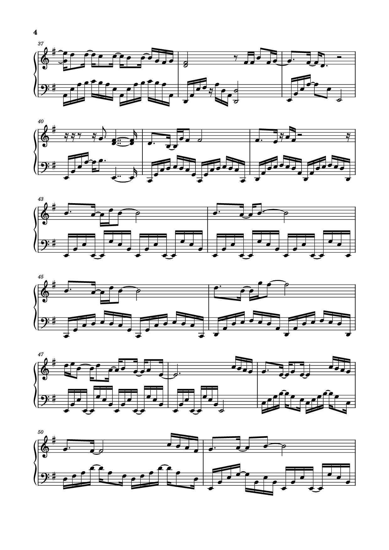 Page 4 of Sheet music PDF Piano 光阴副本 Piano - JJ Lin