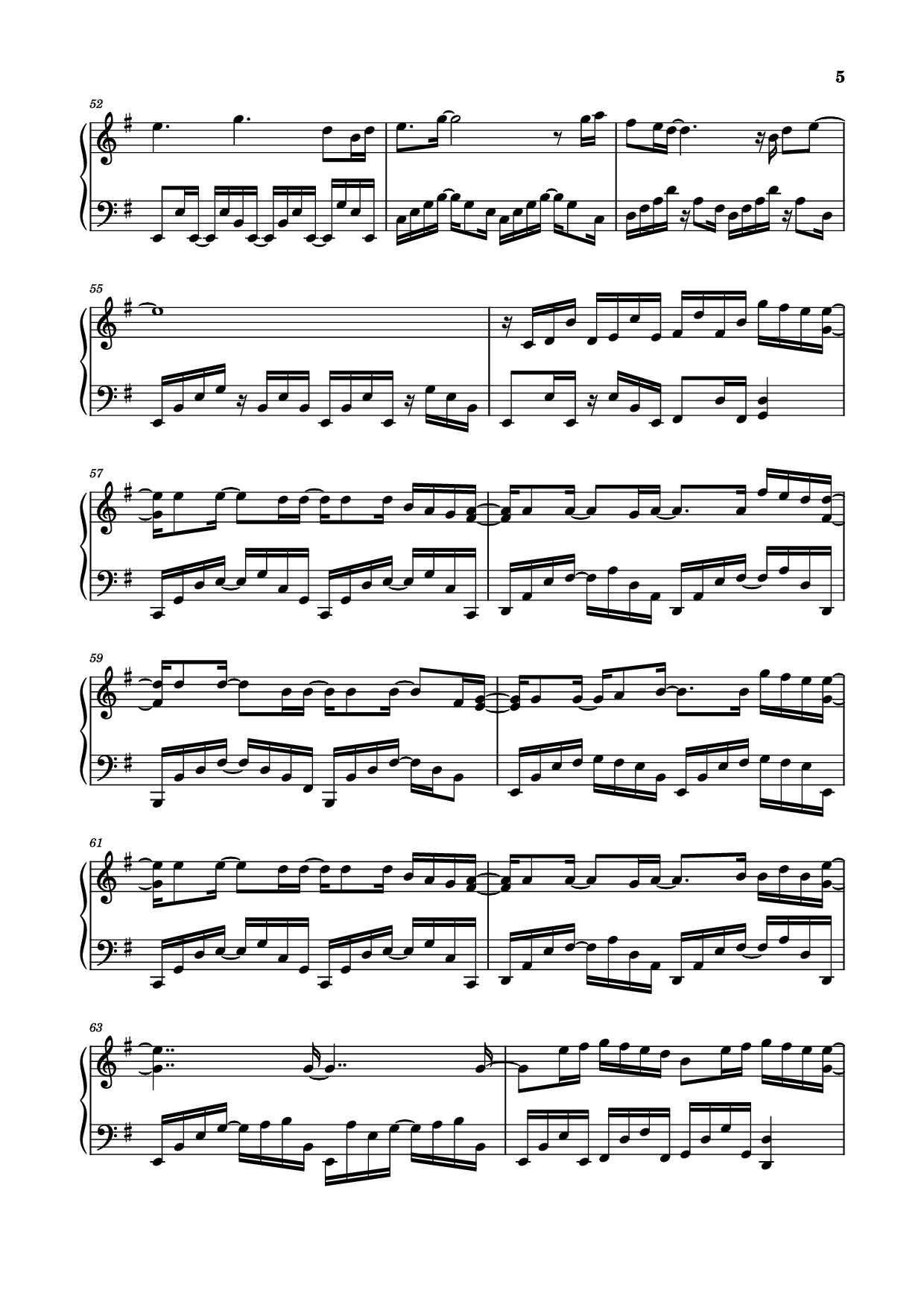 Page 5 of Sheet music PDF Piano 光阴副本 Piano - JJ Lin