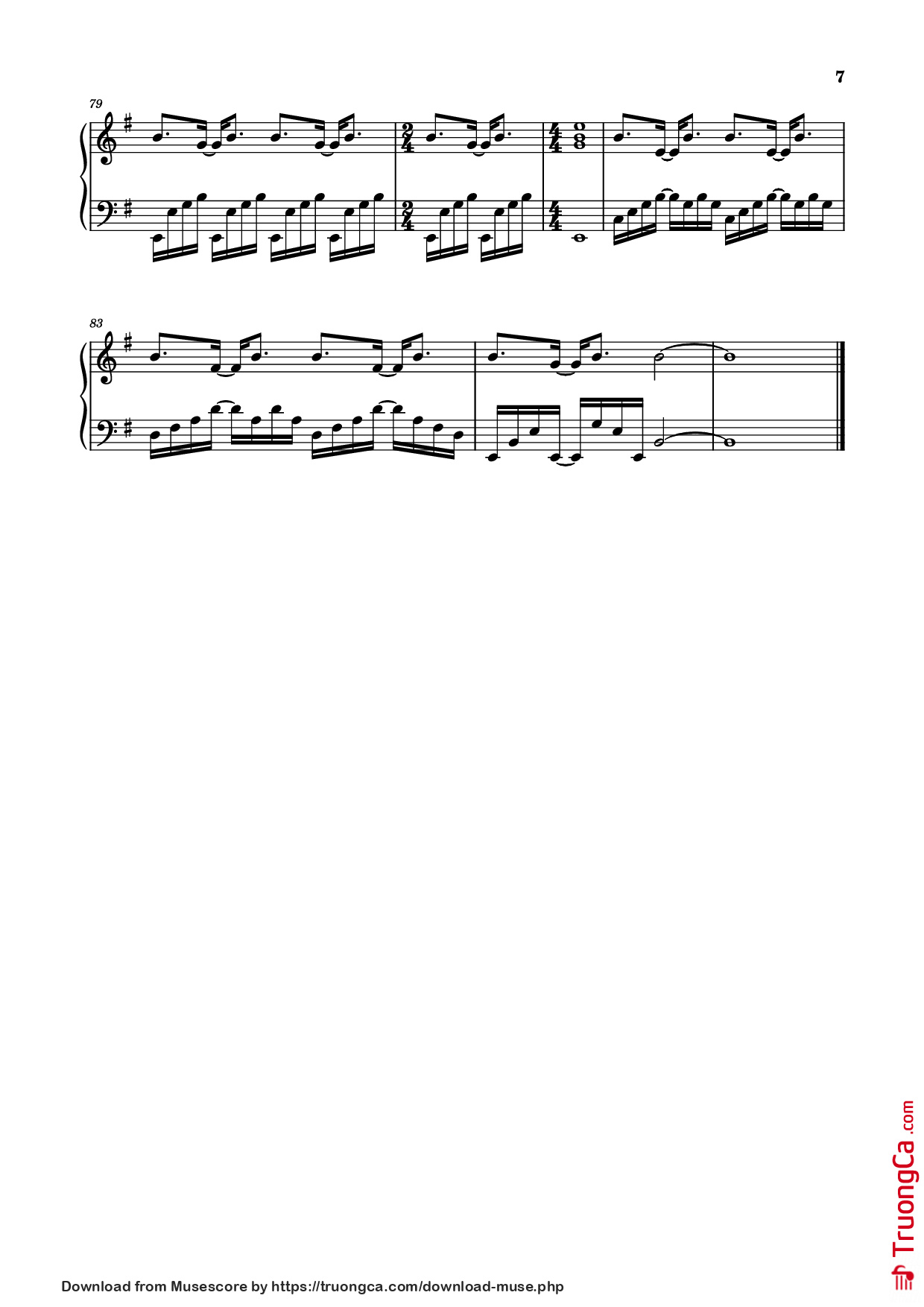 Page 7 of Sheet music PDF Piano 光阴副本 Piano - JJ Lin