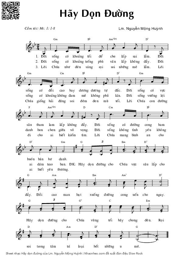 Sheet PDF of Hãy dọn đường