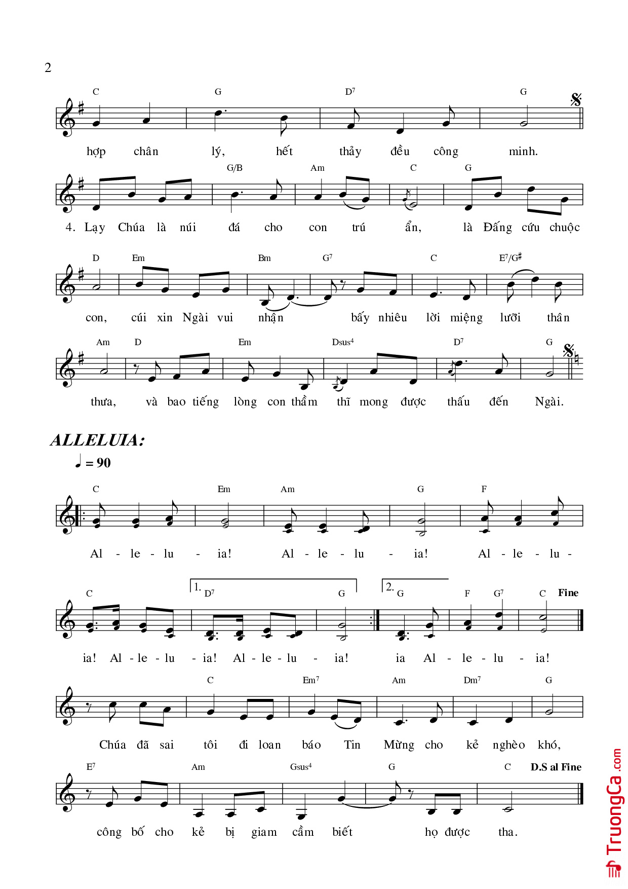 Page 2 of Sheet music PDF Thánh Vịnh 18, Chúa Nhật 3C Thường Niên - Văn Duy Tùng