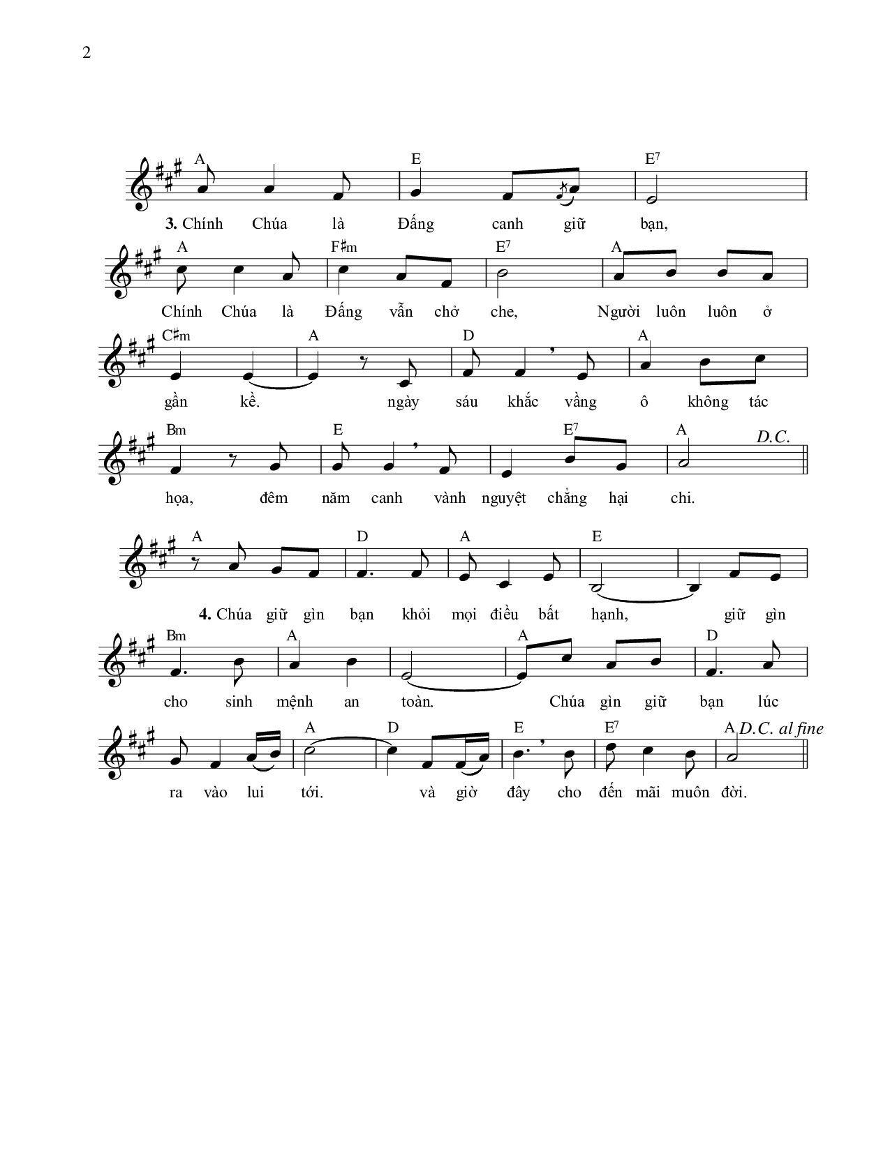Page 2 of Sheet music PDF Thánh Vịnh 120, Ơn Phù Trợ - Ngọc Cẩn