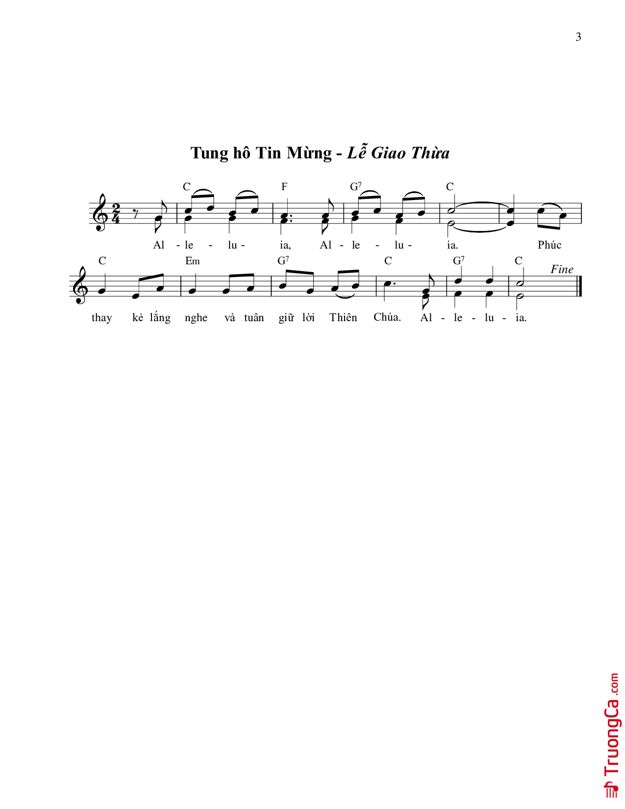 Page 3 of Sheet music PDF Thánh Vịnh 120, Ơn Phù Trợ - Ngọc Cẩn