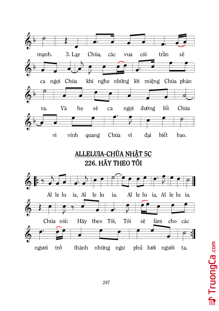 Page 2 of Sheet music PDF Thánh Vịnh 137, Trước Mặt Các Thiên Thần - Mi Trầm