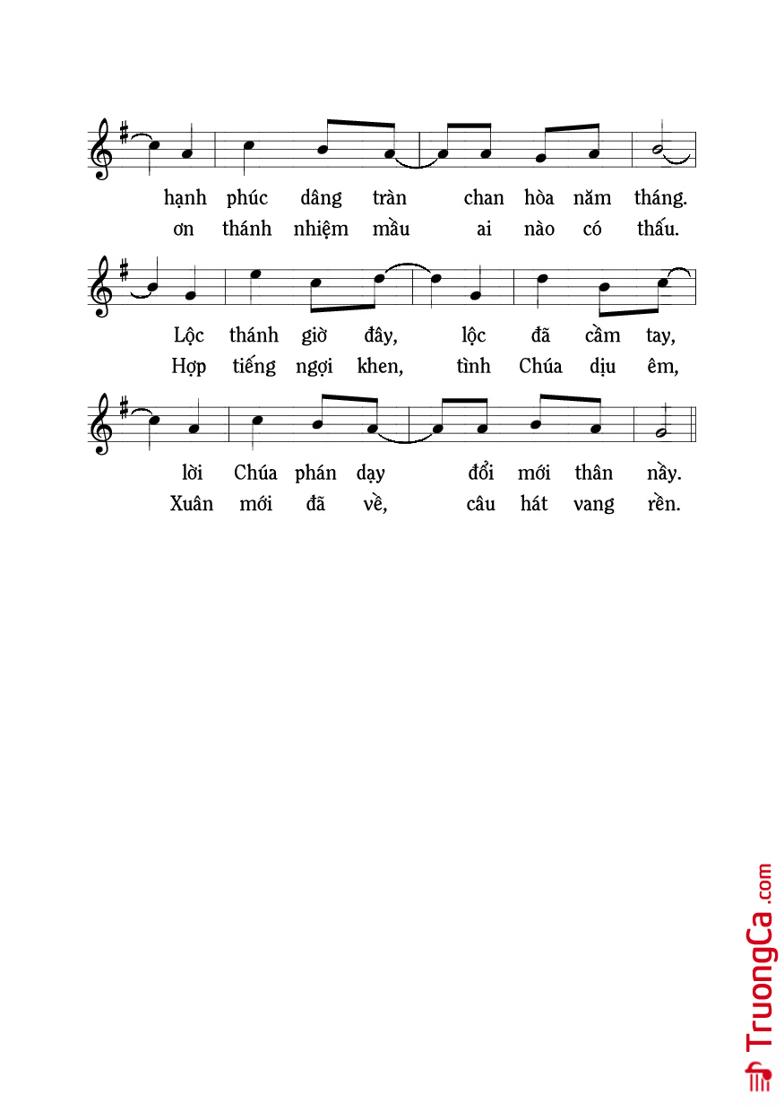 Page 2 of Sheet music PDF Hôm Nay Ngày Đầu Xuân - Mi Trầm