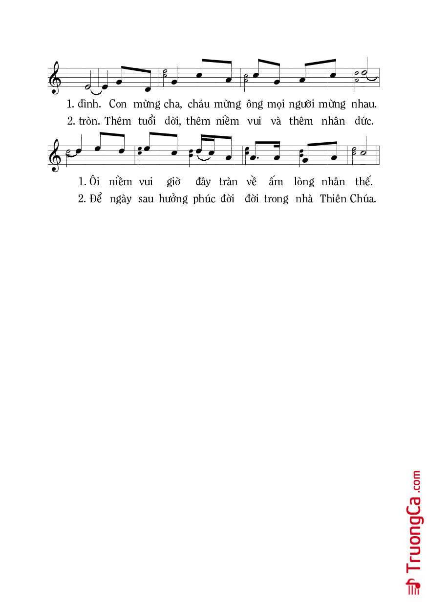 Page 2 of Sheet music PDF Ngày Đầu Năm - Mi Trầm