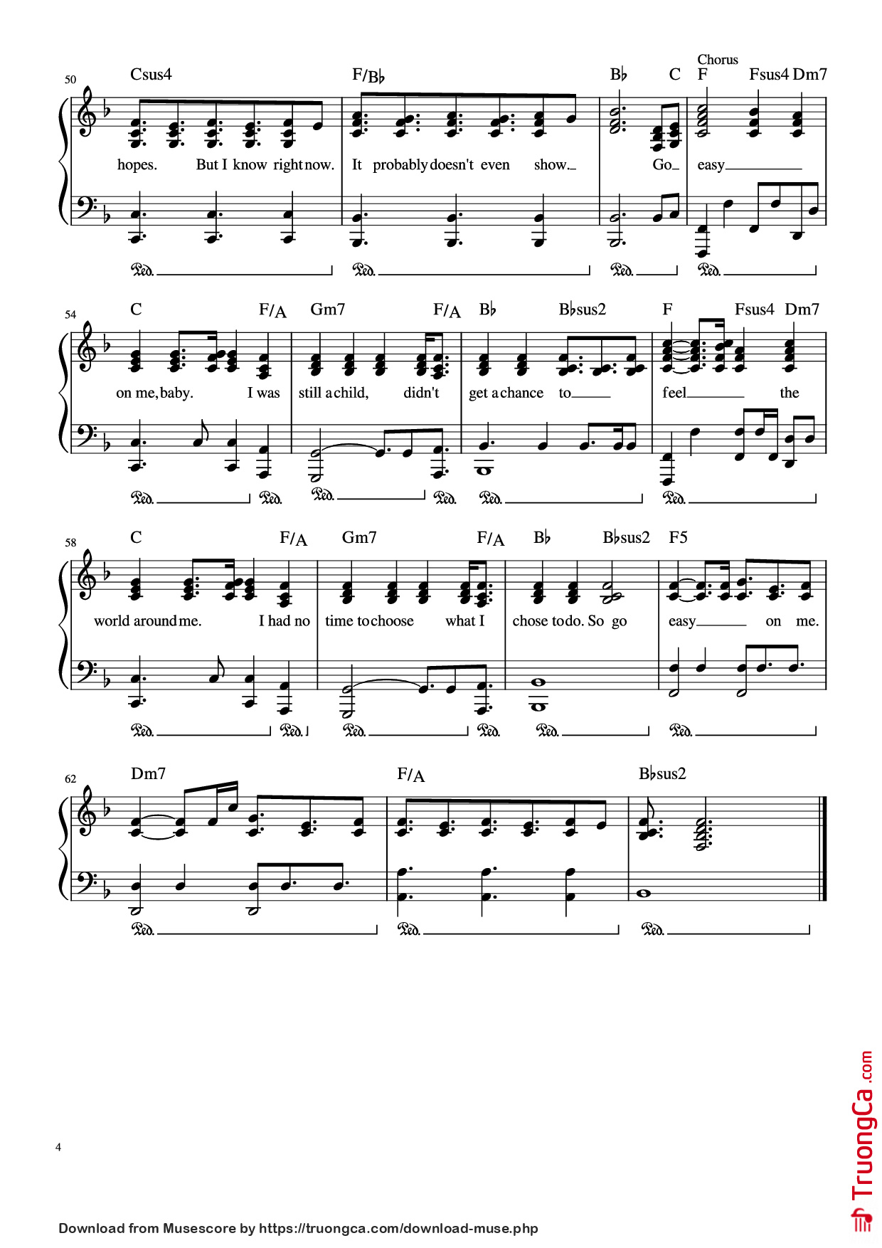 Page 4 of Sheet music PDF Piano Easy on me Piano - Undefined