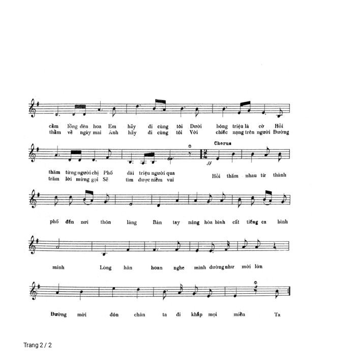 Page 2 of Sheet music PDF Hãy đi cùng nhau (Hãy đi cùng tôi) - Trịnh Công Sơn