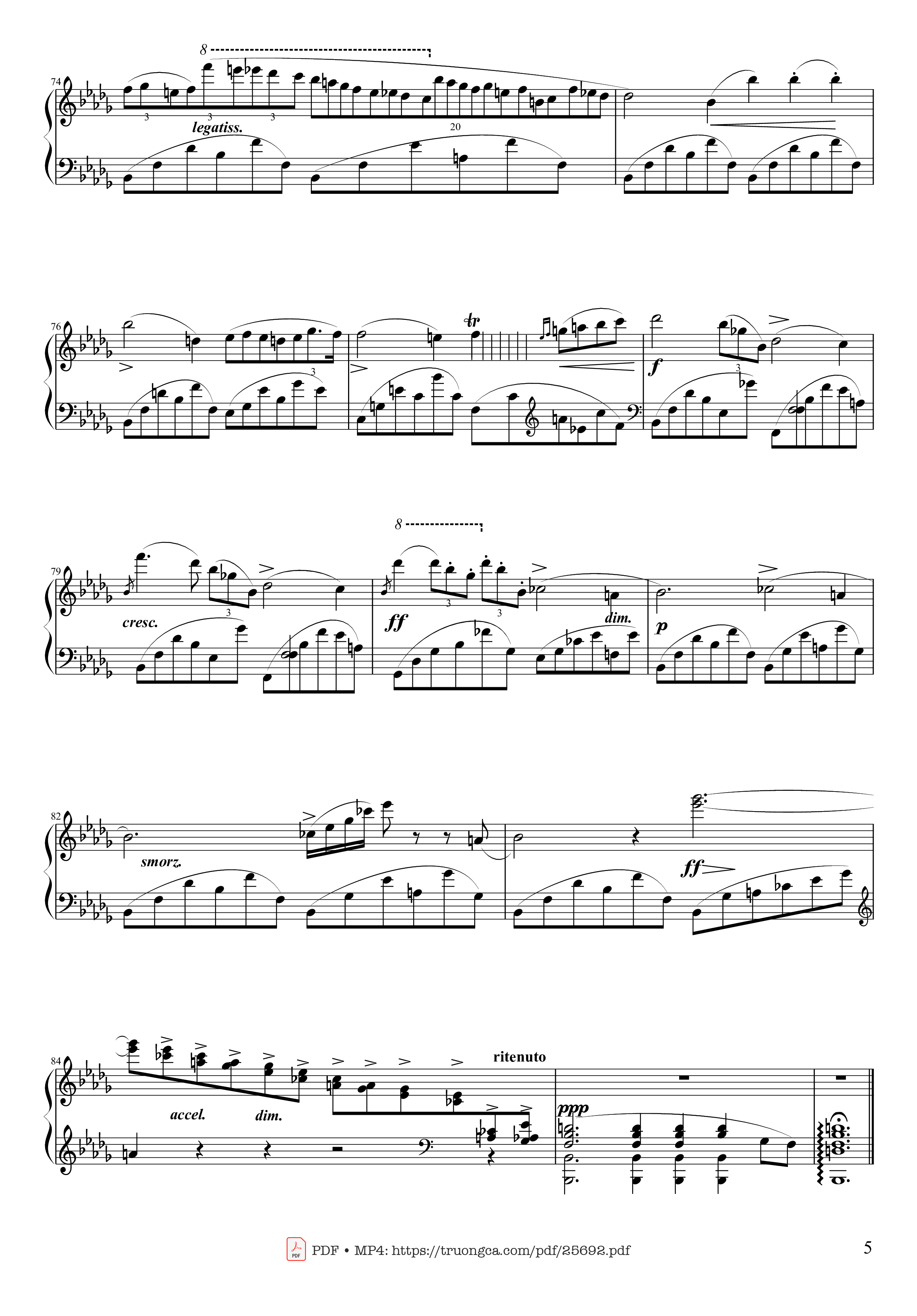 Page 5 of Sheet music PDF Piano Nocturne Op. 9 No. 1 - Chopin