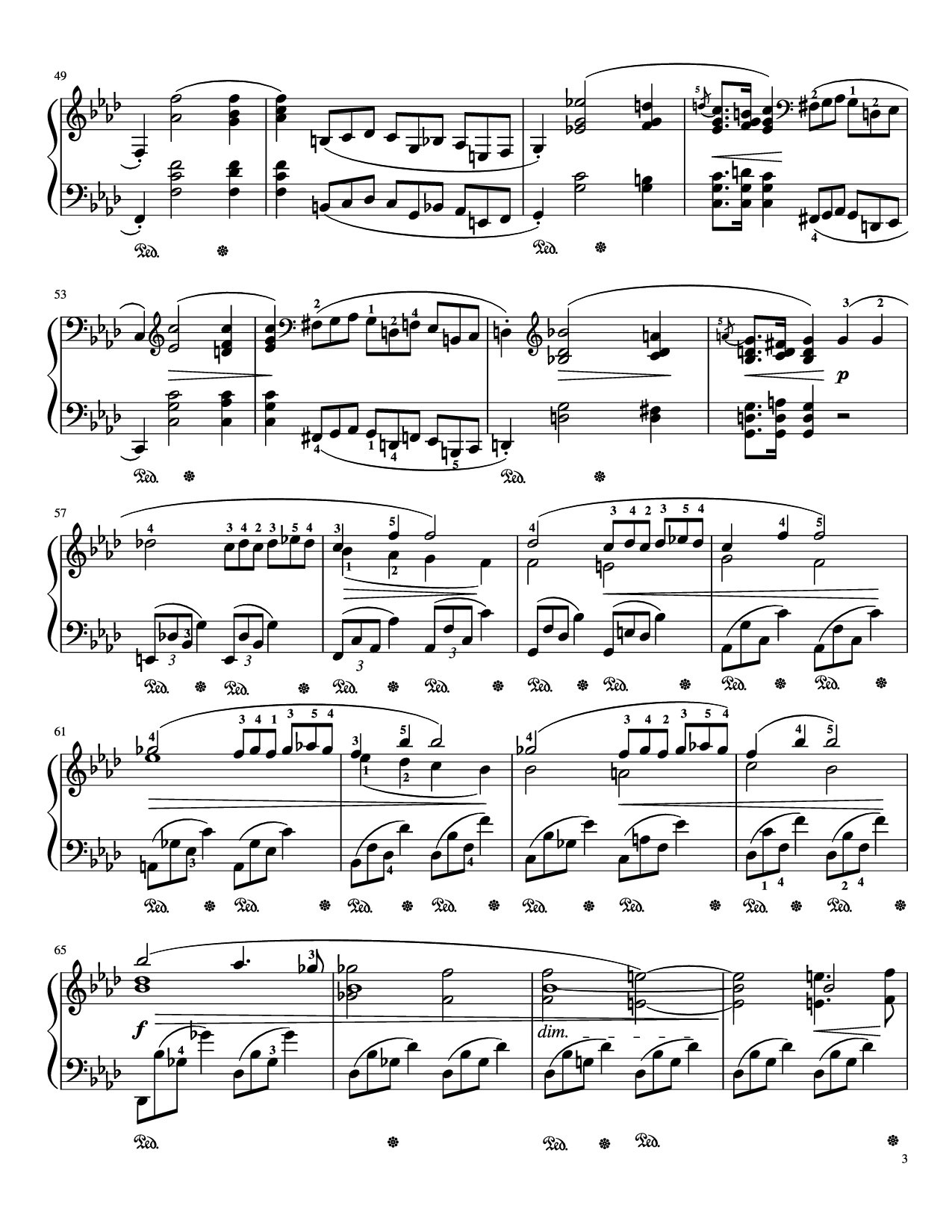 Page 3 of Sheet music PDF Piano Nocturne Op. 55, No. 1 Piano - Chopin