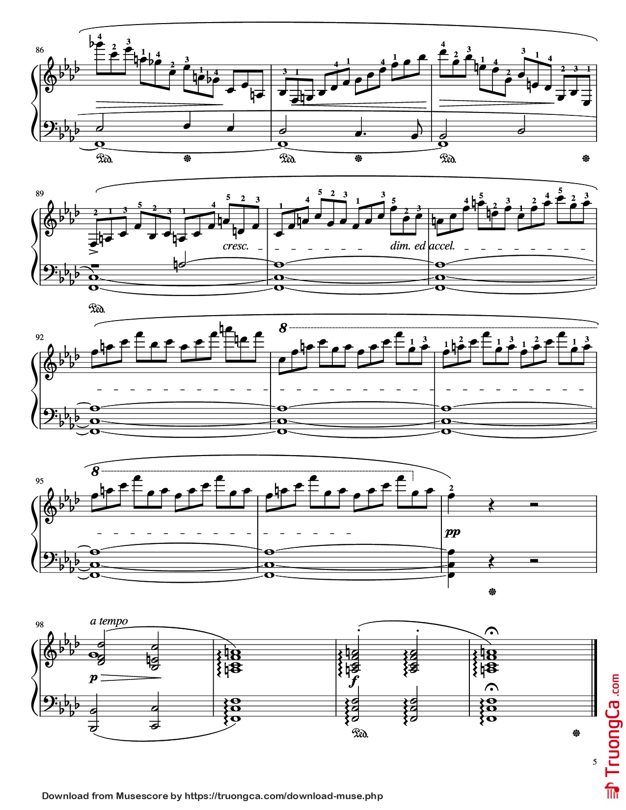 Page 5 of Sheet music PDF Piano Nocturne Op. 55, No. 1 Piano - Chopin