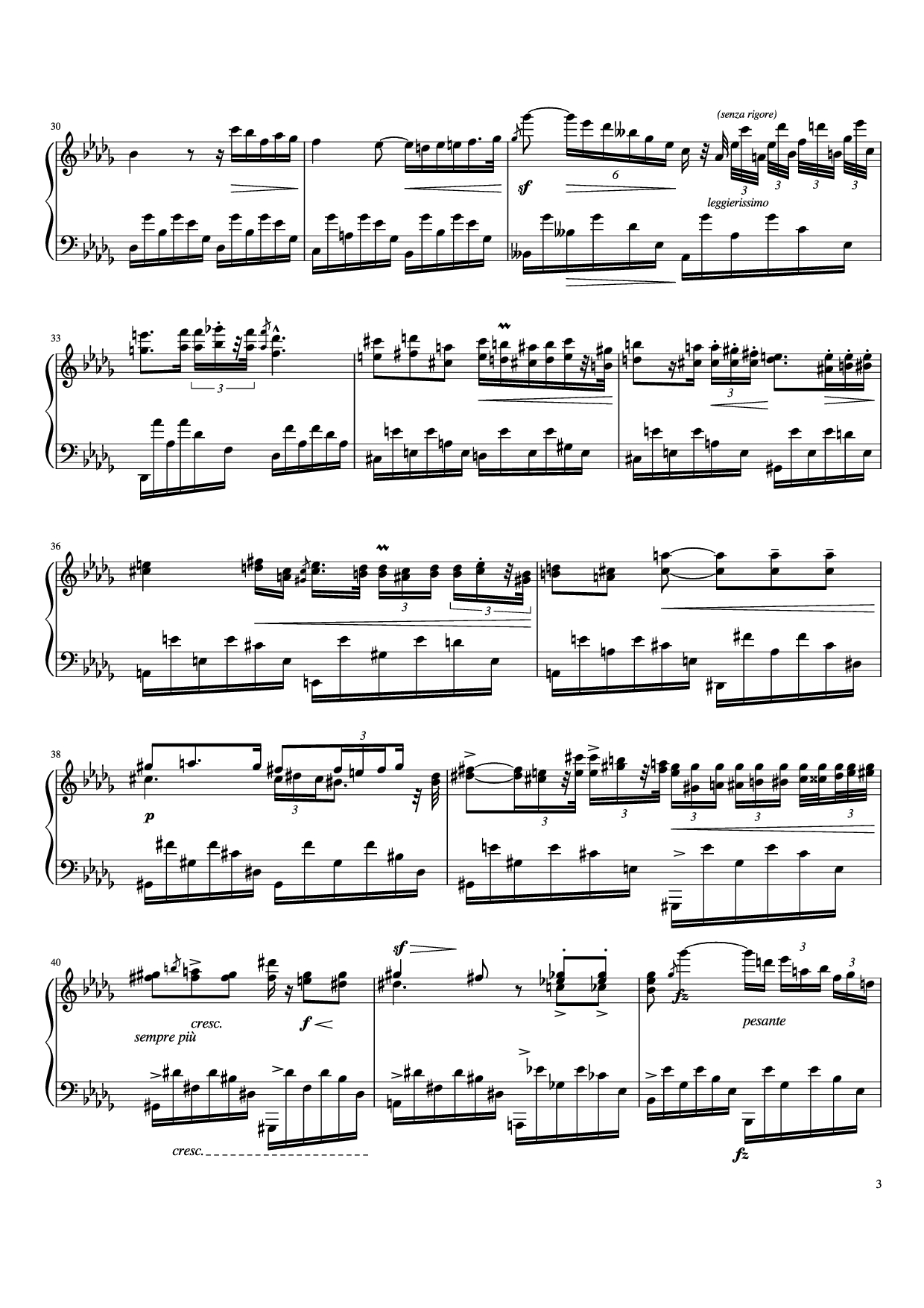 Page 3 of Sheet music PDF Piano Nocturne in D-Flat Major Piano - Frédéric Chopin