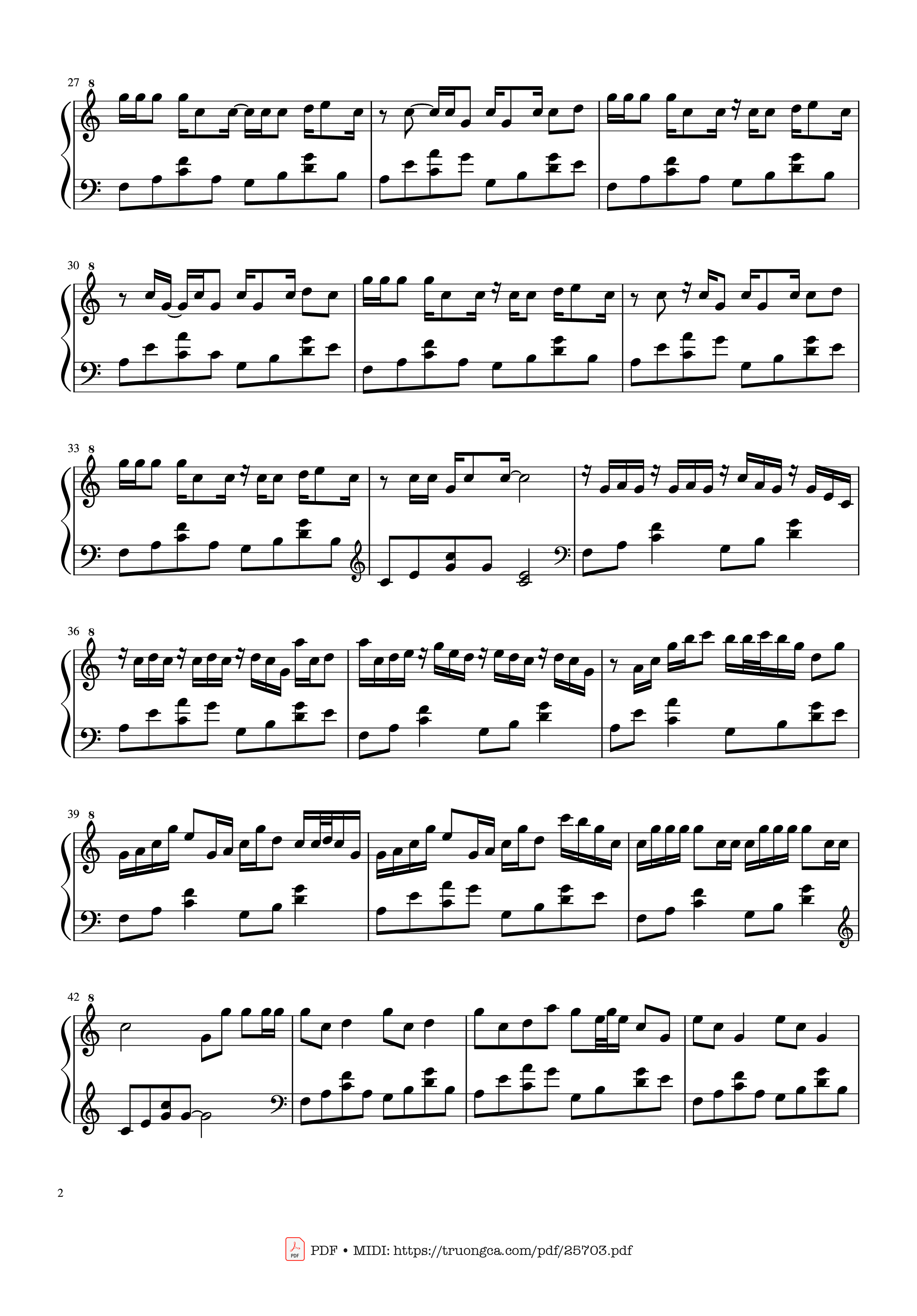 Page 2 of Sheet music PDF Piano 星茶会 Piano - Jessy Chen