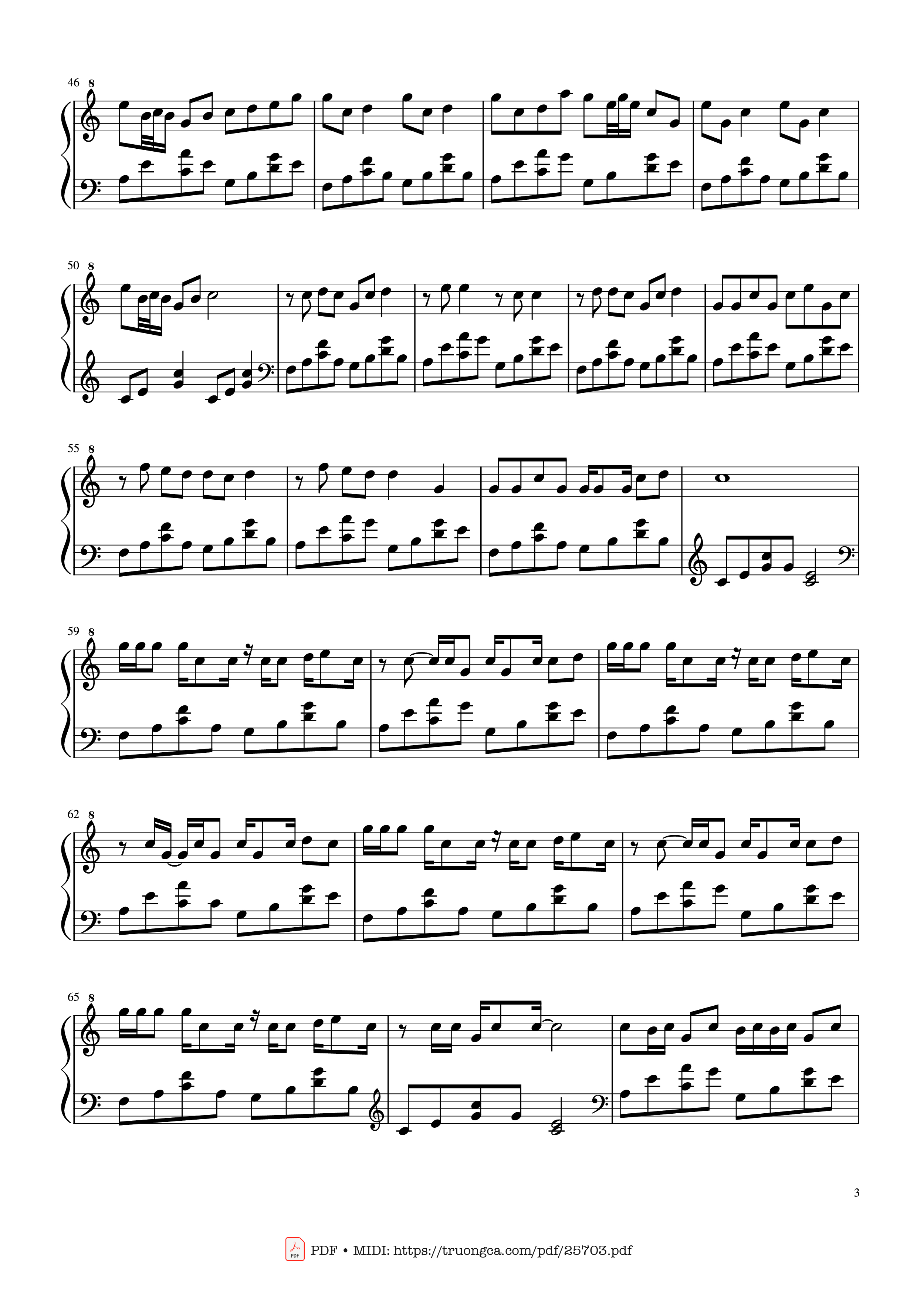 Page 3 of Sheet music PDF Piano 星茶会 Piano - Jessy Chen