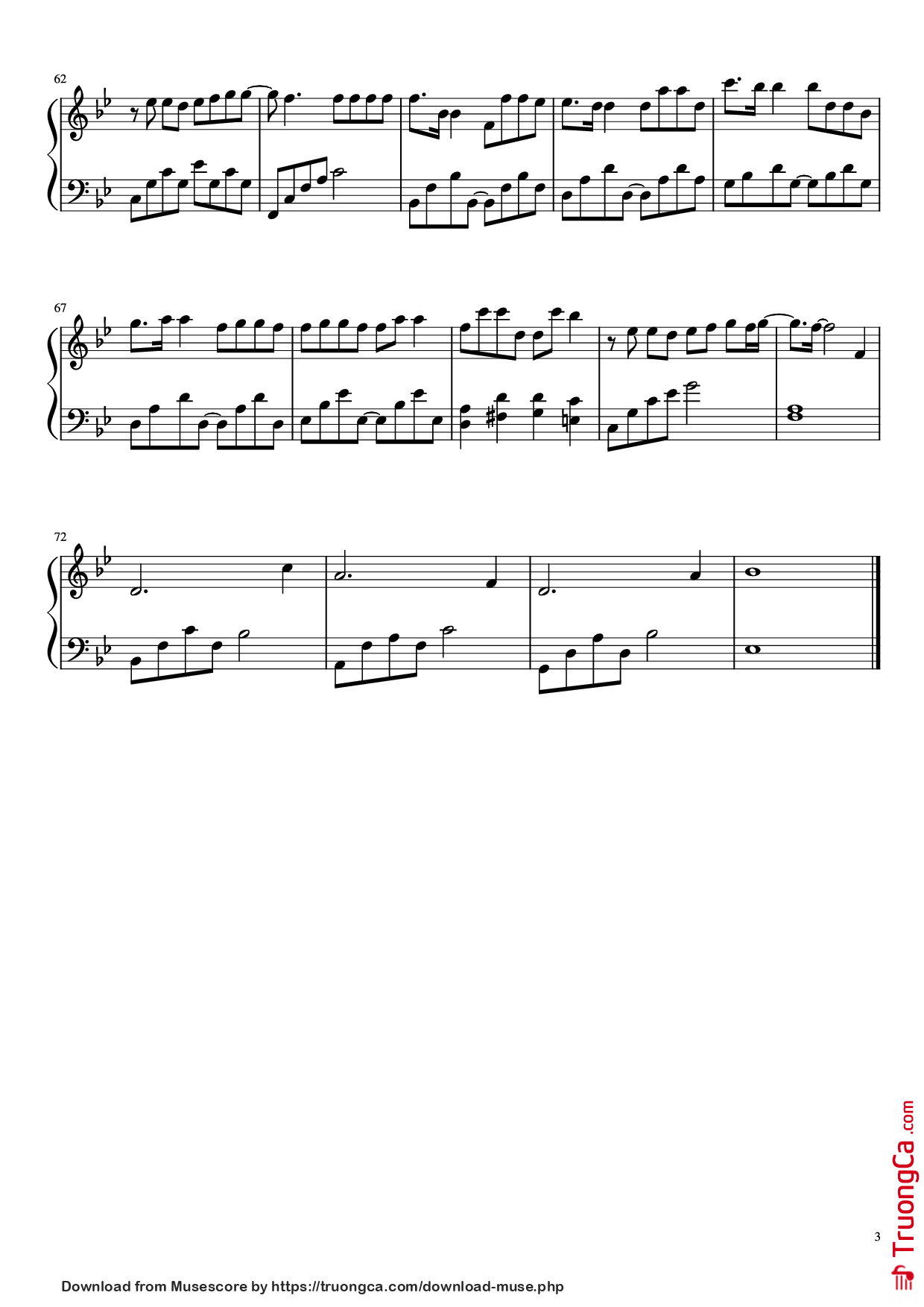 Page 3 of Sheet music PDF Piano 飞鸟和蝉 Piano - Geng geng