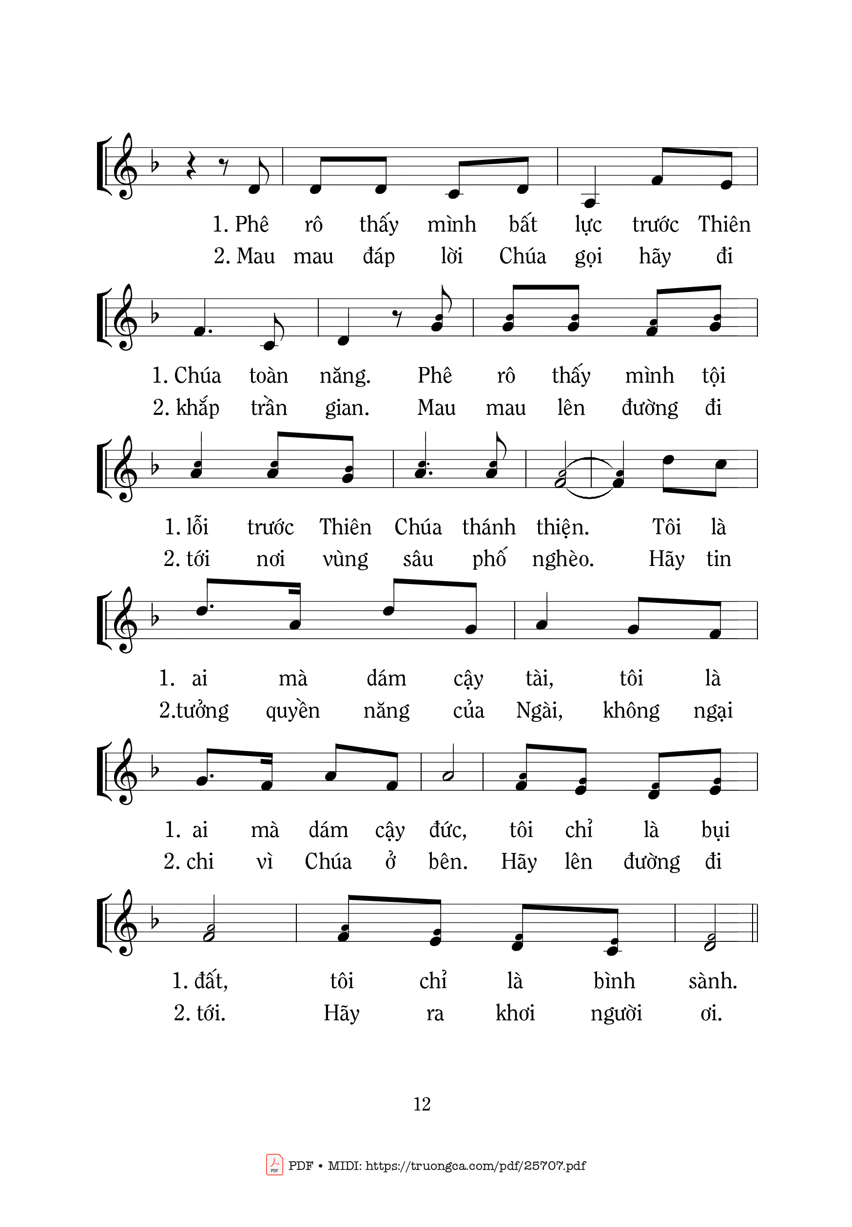 Page 3 of Sheet music PDF Vâng Lời Thầy, Con Thả Lưới - Mi Trầm