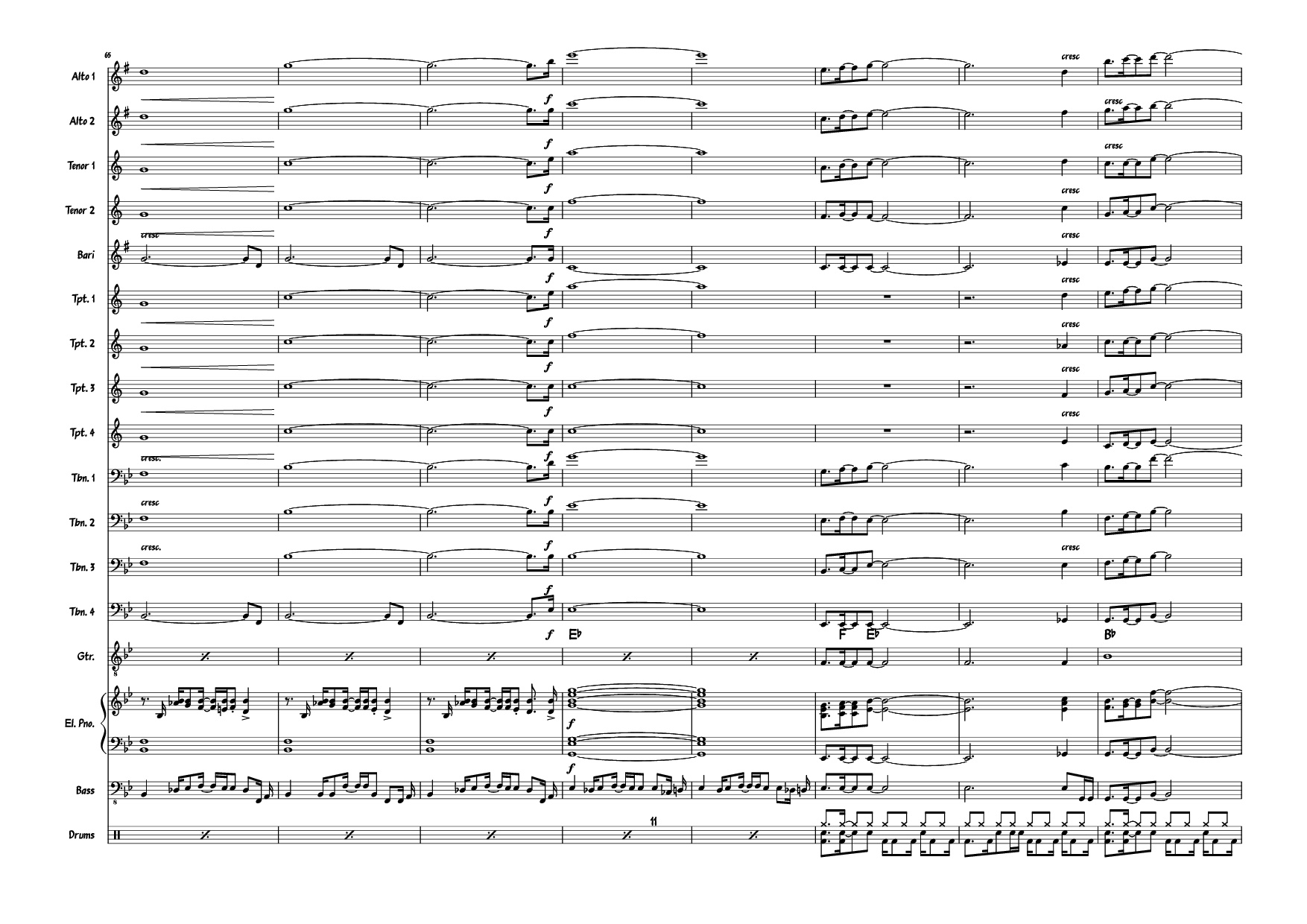 Page 11 of Sheet music PDF Piano Also sprach the MC big band Piano - Composed: R Straus Modified: Doedato Arr for big band : Gav