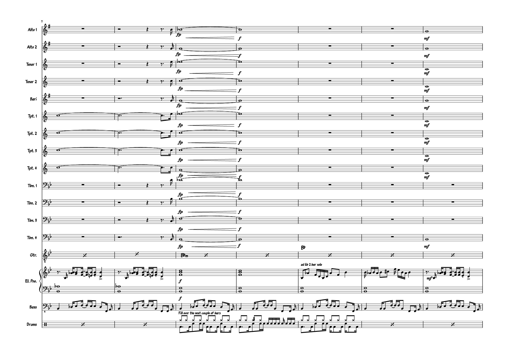 Page 3 of Sheet music PDF Piano Also sprach the MC big band Piano - Composed: R Straus Modified: Doedato Arr for big band : Gav