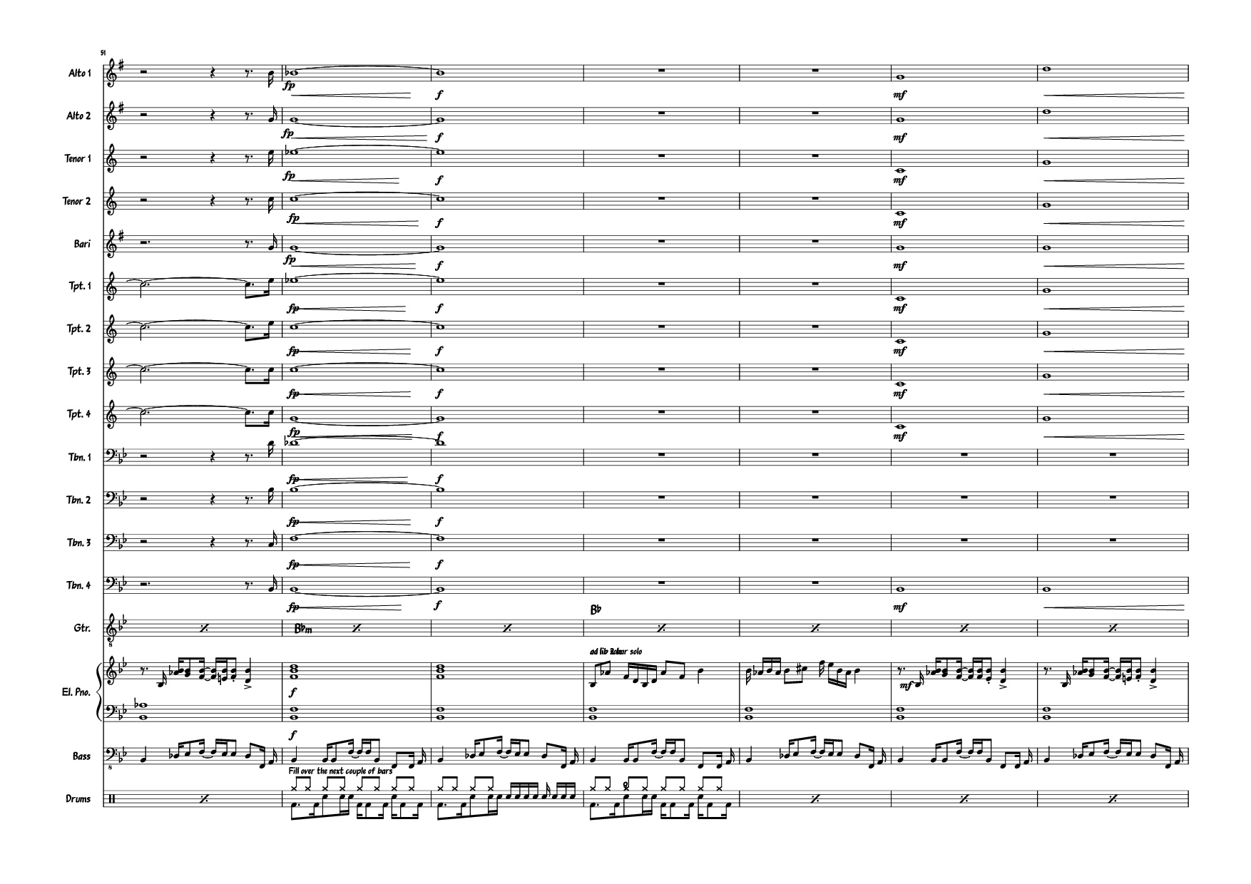 Page 9 of Sheet music PDF Piano Also sprach the MC big band Piano - Composed: R Straus Modified: Doedato Arr for big band : Gav